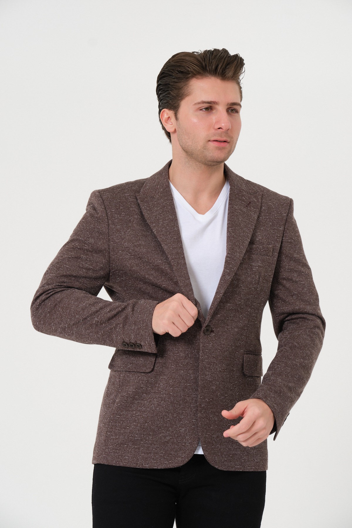 VALUE FASHION  Erkek, Örme Kumaş, Esnek, Spor Ceket,Blazer Ceket - Görsel 4