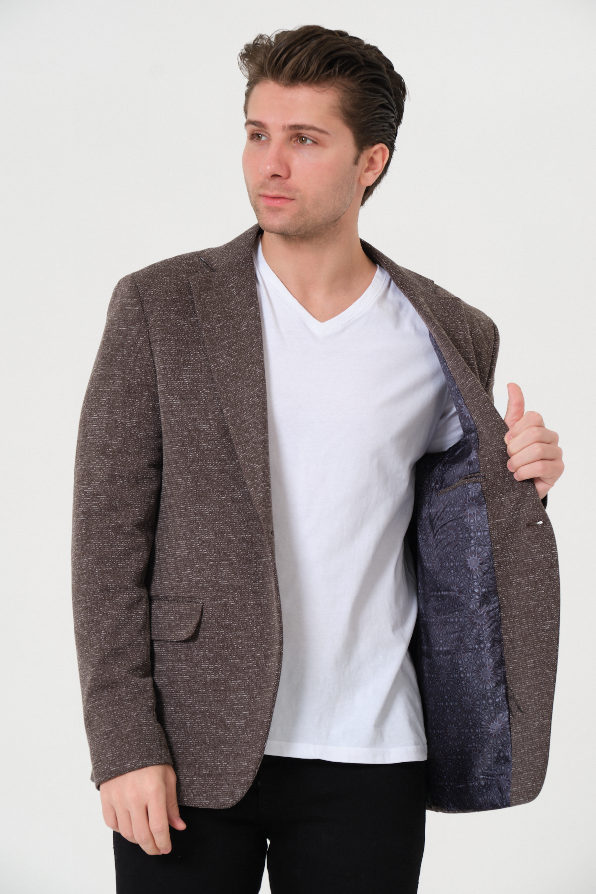 VALUE FASHION  Erkek, Örme Kumaş, Esnek, Spor Ceket,Blazer Ceket - Görsel 3