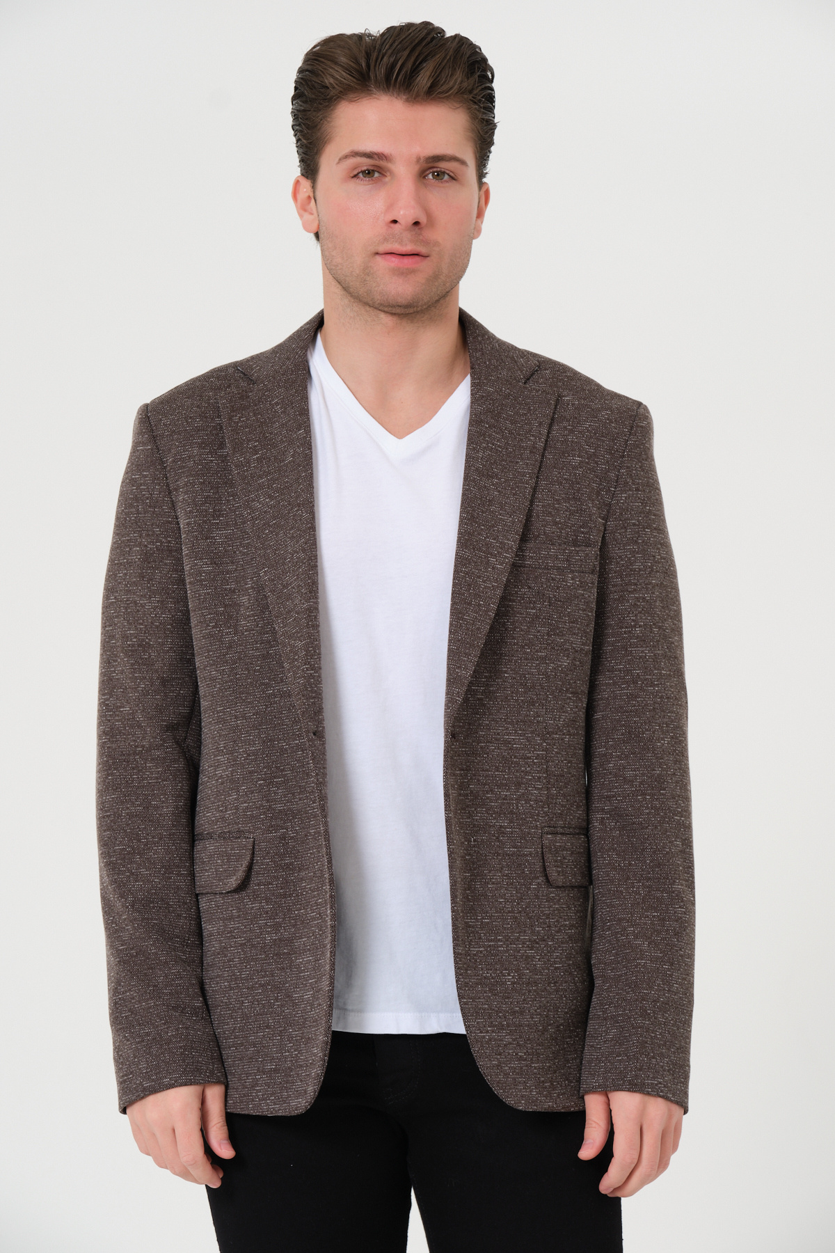 VALUE FASHION  Erkek, Örme Kumaş, Esnek, Spor Ceket,Blazer Ceket - Görsel 4