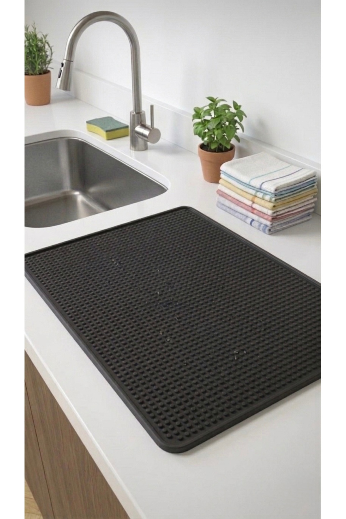 Dem Home Silikon Bar Mat 43x29 –Bulaşık Kurutma Matı Tezgahüstü