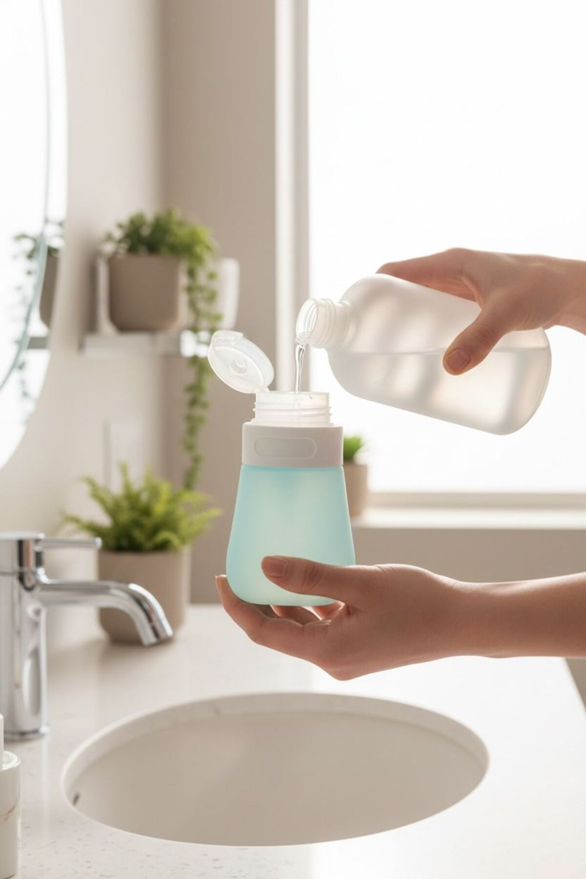 Silikon Cep Boy Sıvı Sabunluk | Mini Taşınabilir Sabun ve Dezenfektan Şişesi