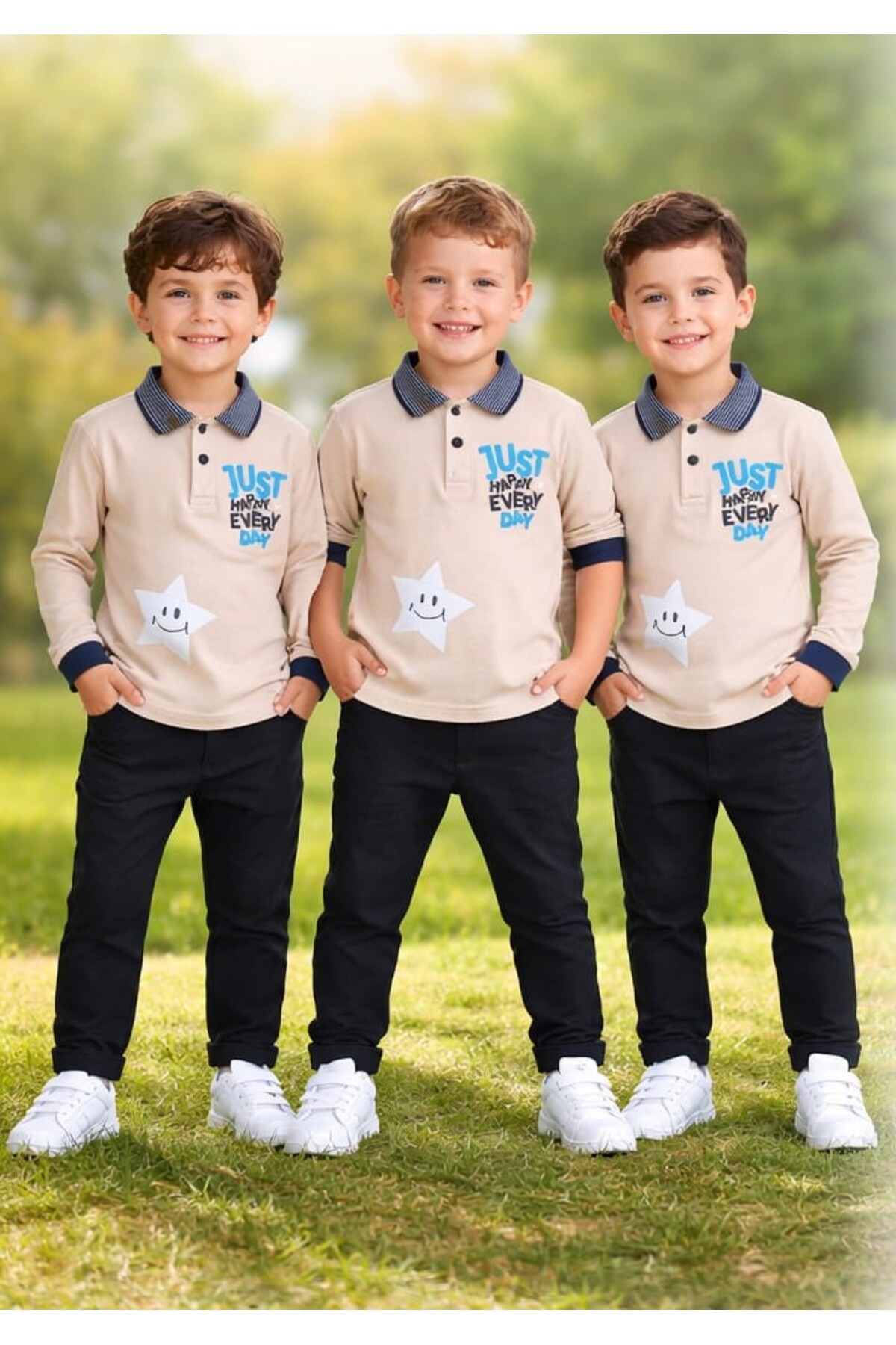 vinezza Renkli Baskılı 1. Kalite Pamuklu Erkek Bebek Takımı fotoğrafı 4 (önizleme)