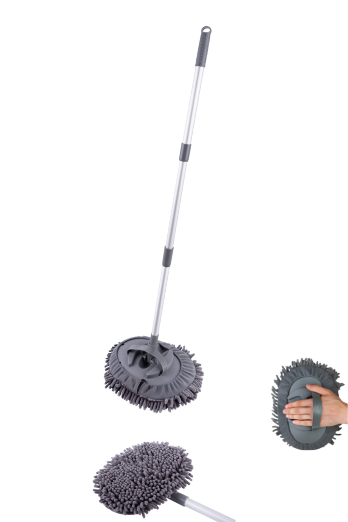 Flora F276 Mikrofiber Araç Temizleme Mop Seti - 104 cm Oto