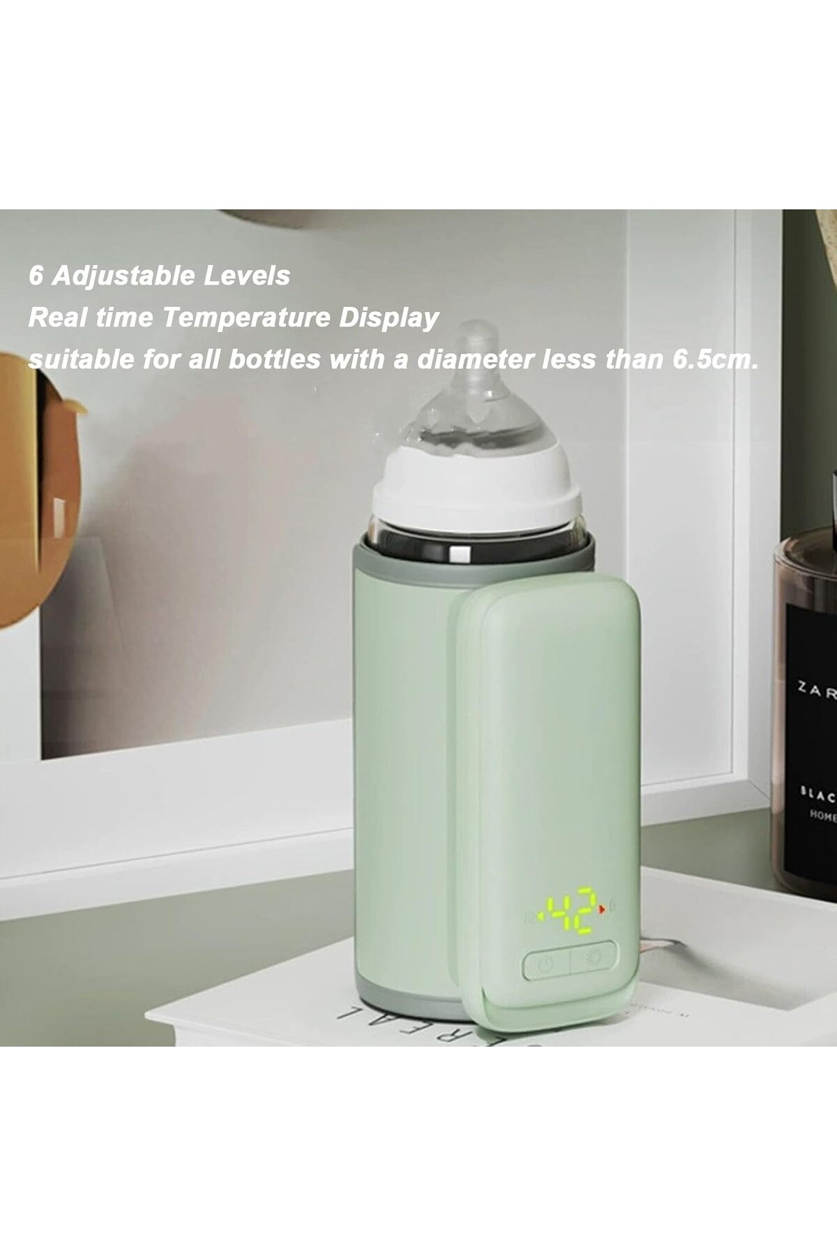 Tcherchi LED Göstergeli 8000mah Biberon Isıtıcı, 55℃'ye Kadar Hızlı Isıtma Taşınabilir Biberon Isıtıcı fotoğrafı 4 (önizleme)