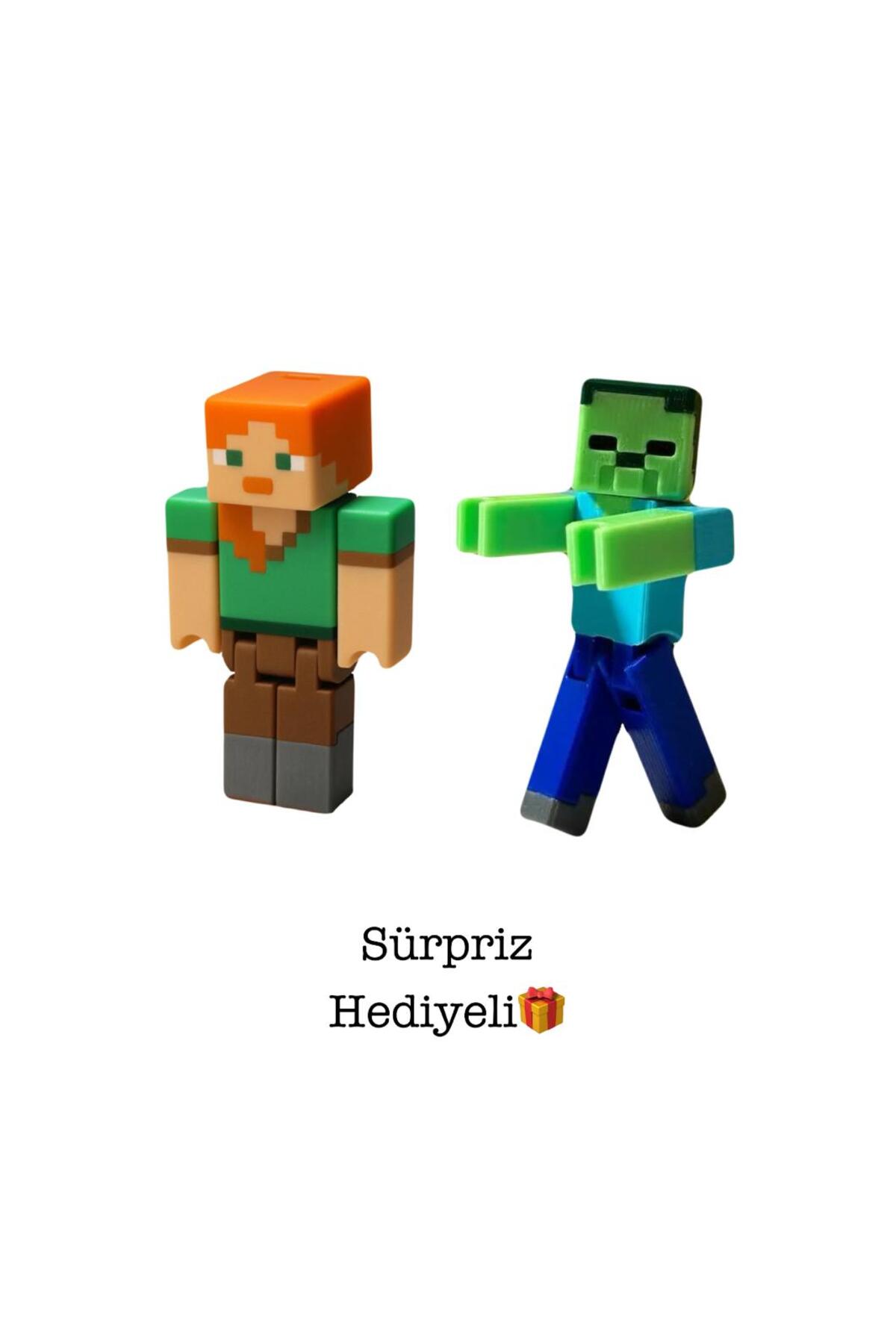 Lumina3D 3D Minecraft Alex Ve Zombi Set - Fiyatı, Yorumları