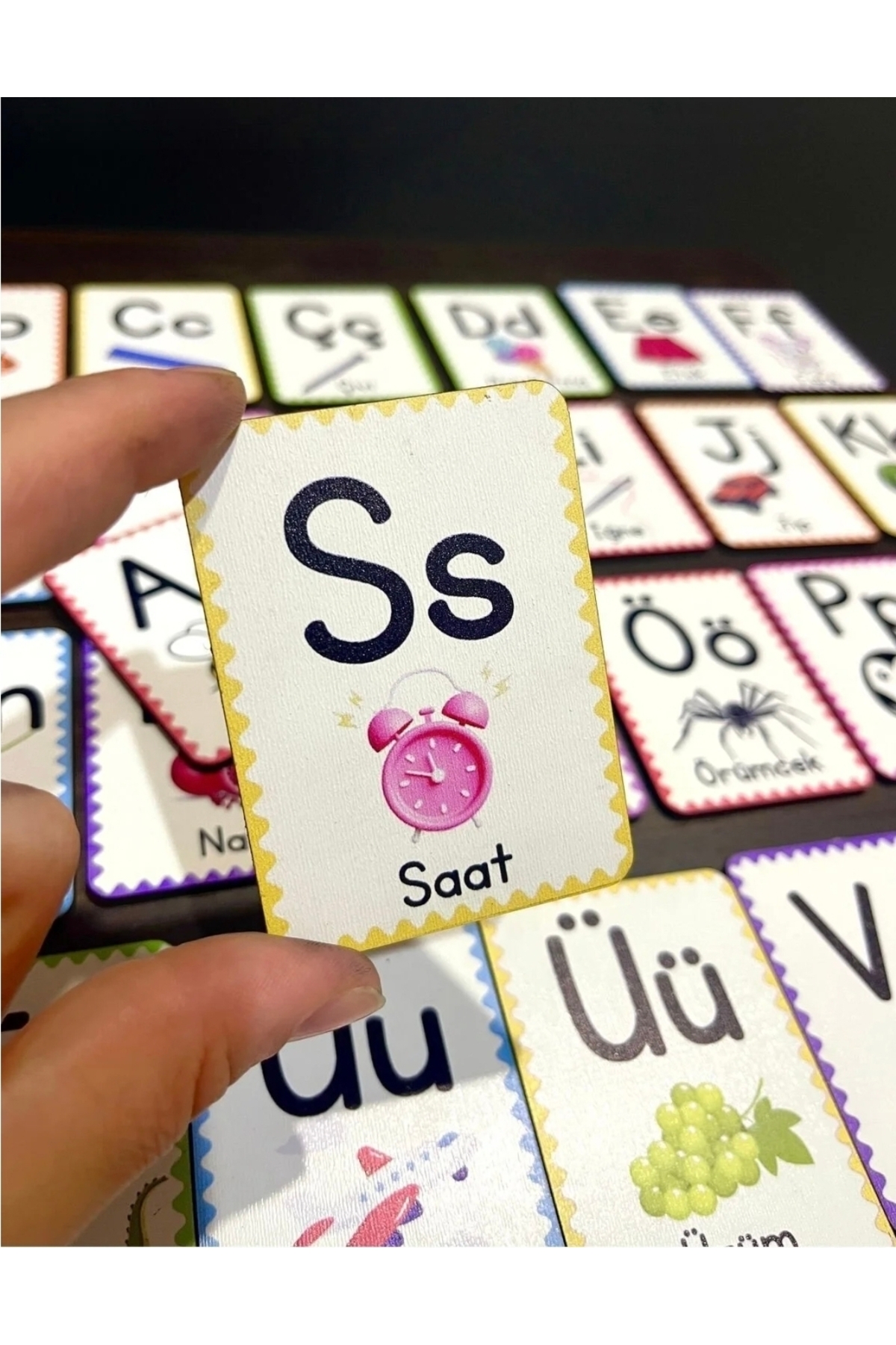 Mifella 29 Harf Ahşap Alfabe Kartları - Okul Öncesi Eğitici Harf Seti - Doğal Materyal Eğitici Oyuncak fotoğrafı 6 (önizleme)