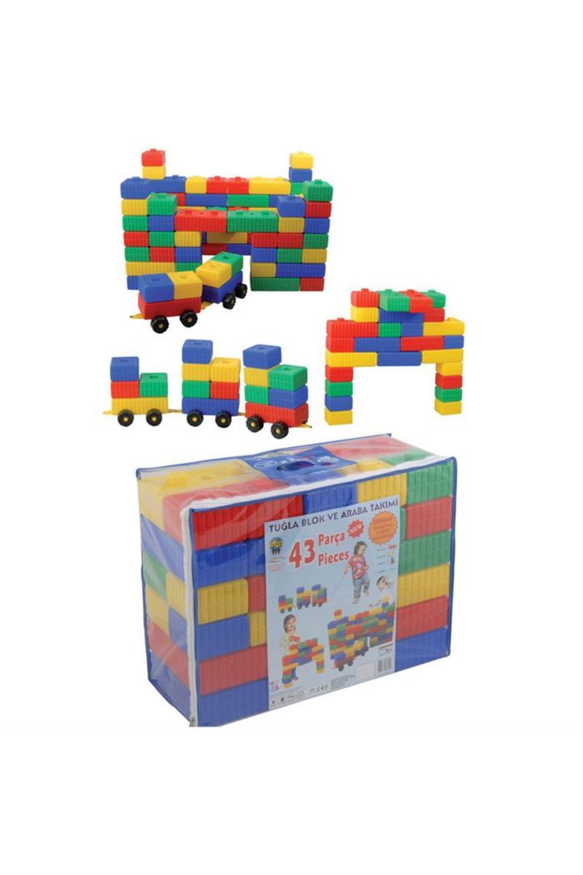 PİLSAN Tuğla Blok ve Araba Seti - 43 Parça fotoğrafı 3 (önizleme)