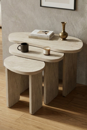 Skandi homeworks Stones 3 lü zigon Sehpa