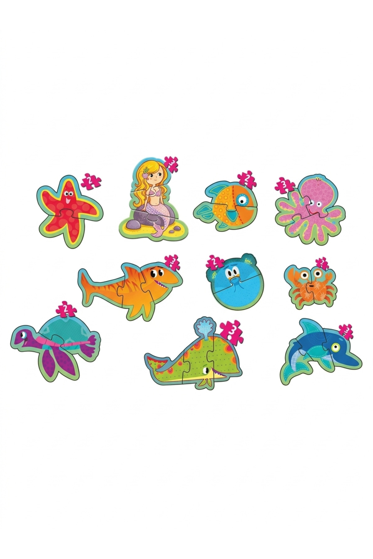 The Monarch Co Eğitici Bebek Puzzle Deniz Canlıları Yapboz Seti 1+ Yaş - Benim İlk Puzzlem Zeka Geliştirici Oyuncak fotoğrafı 2 (önizleme)