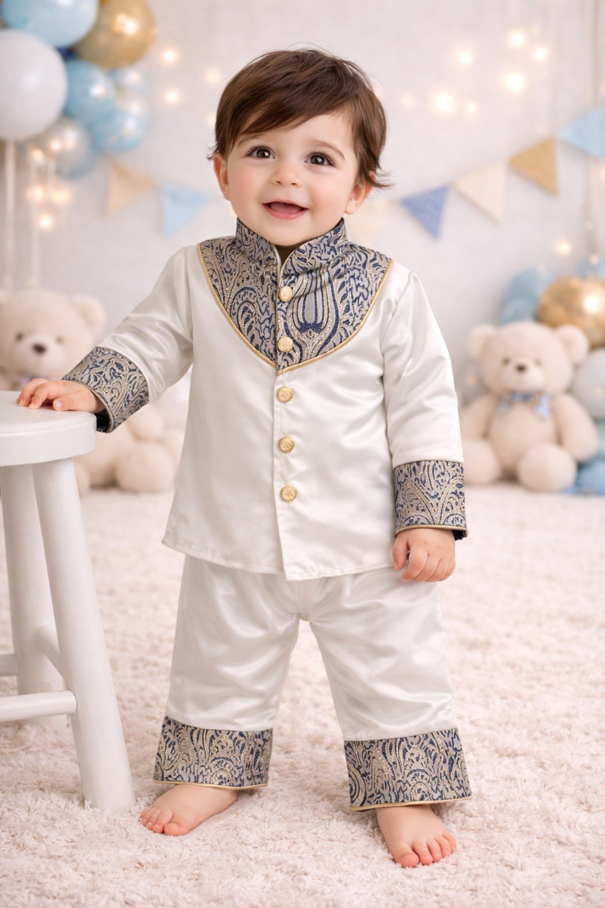 My Babies Label Erkek Bebek 5 Parça Kaftanlı Şehzade Takımı Mevlütlük fotoğrafı 2 (önizleme)