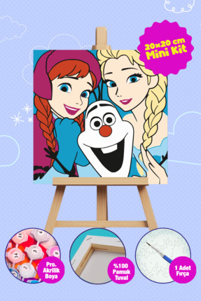Picasso World Hobby Art Sayılarla Boyama Numaralı Tuval Seti Fırça Boya Dahil...