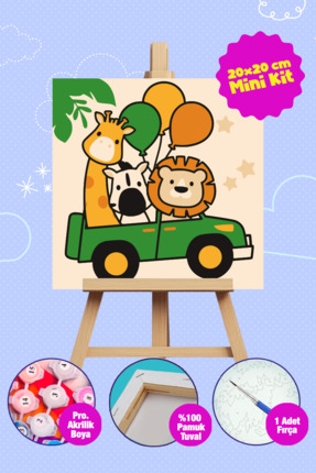 Picasso World Hobby Art Sayılarla Boyama Numaralı Tuval Seti Fırça Boya Dahil...