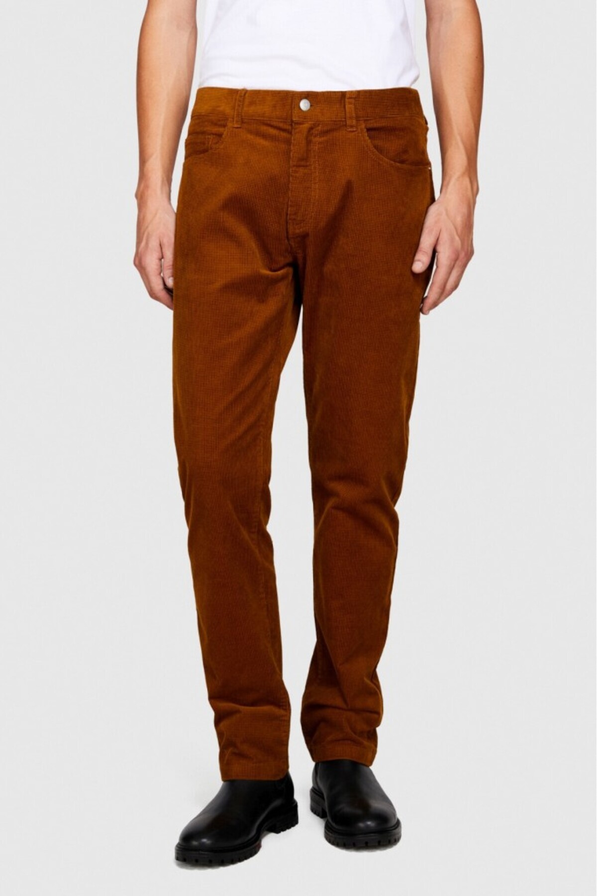 5 Cepli Regular Fit Kadife Pantolon Erkek Kahverengi T-Shirt - 323A432XSE01Q — قهوه‌ای — تصویر 8 از 8