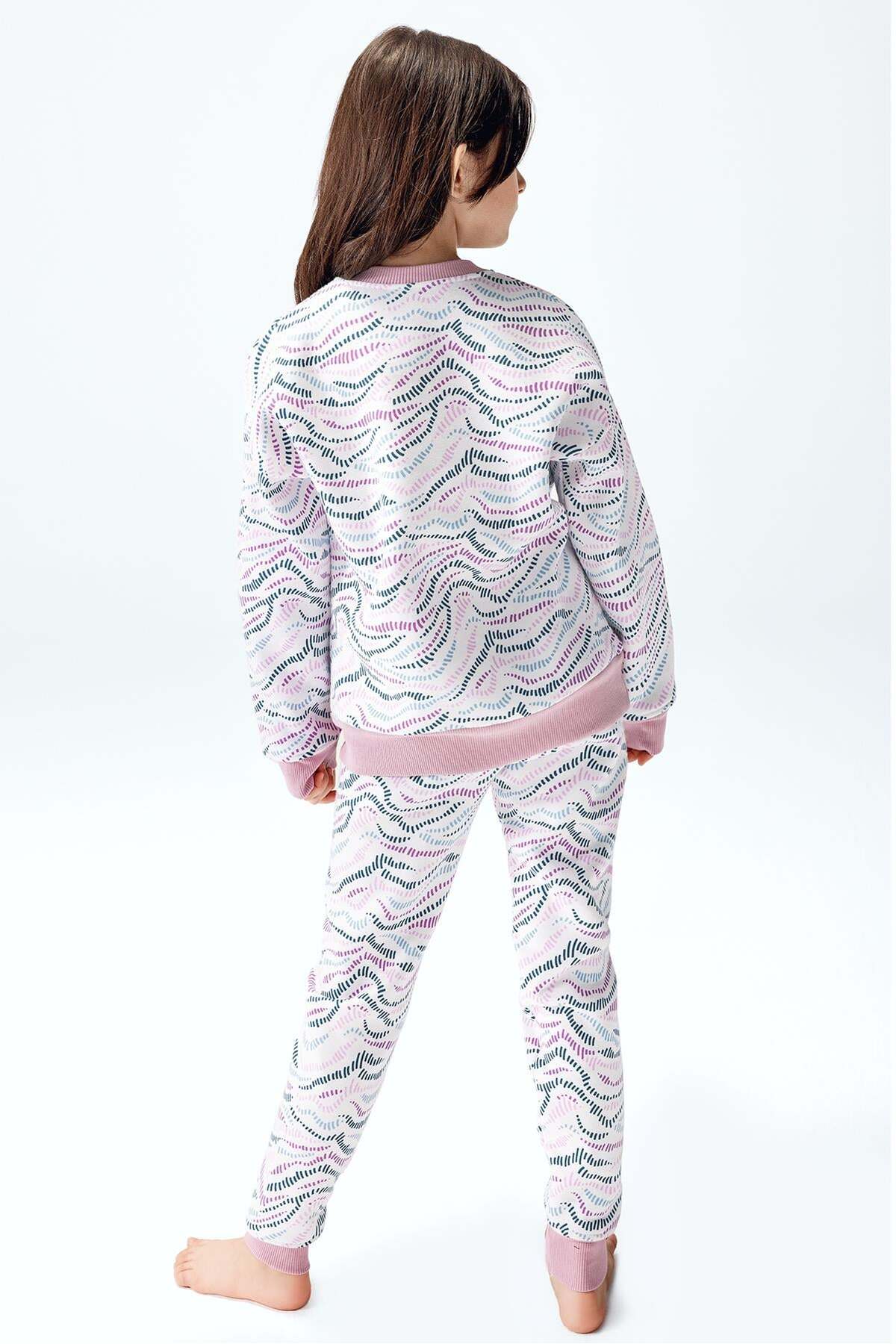 Brix Kız Çocuk İnterlok %100 Pamuk Pijama Takımı 7810 Pembe Renk fotoğrafı 3 (önizleme)
