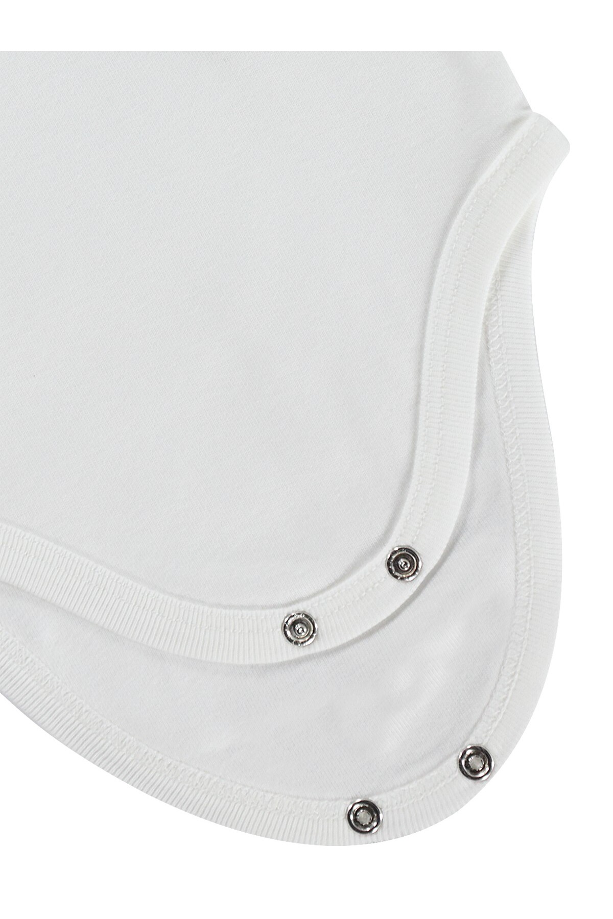 Civil Baby 5 li Düz Basic Sıfır Kol Çıtçıtlı Badi - Beyaz fotoğrafı 5 (önizleme)