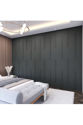 Decomacro Boyanabilir Modern Duvar Çıtası – Dikey Çizgili Minimal Dekoratif P...