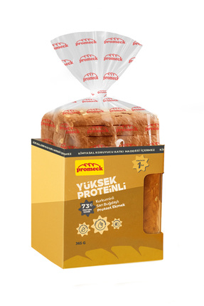 Promeck Yüksek Proteinli Kurkuminli Sarı Buğdaylı Protost Ekmek 365 gr