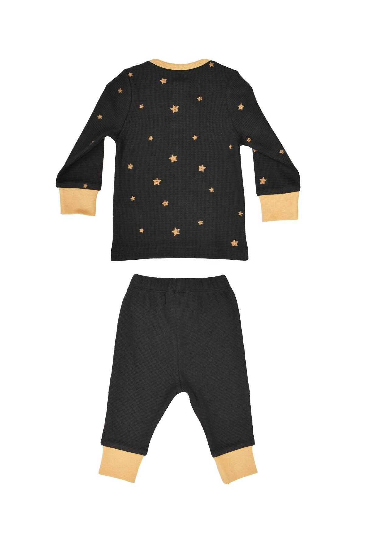 OrganicKid Charmed Erkek Bebek Antrasit Pijama Takımı fotoğrafı 2 (önizleme)