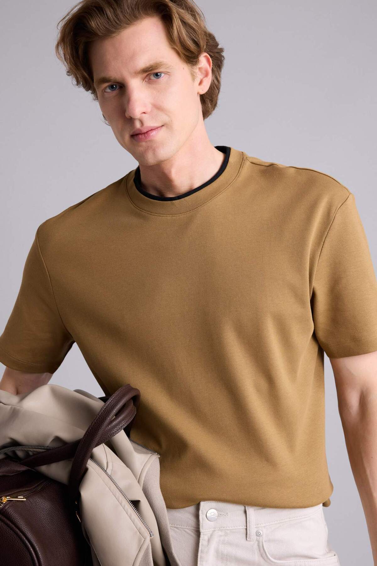 Defacto 100% Cotton Regular Fit Crew Neck Short Sleeve T-Shirt H3421Ax26Sp