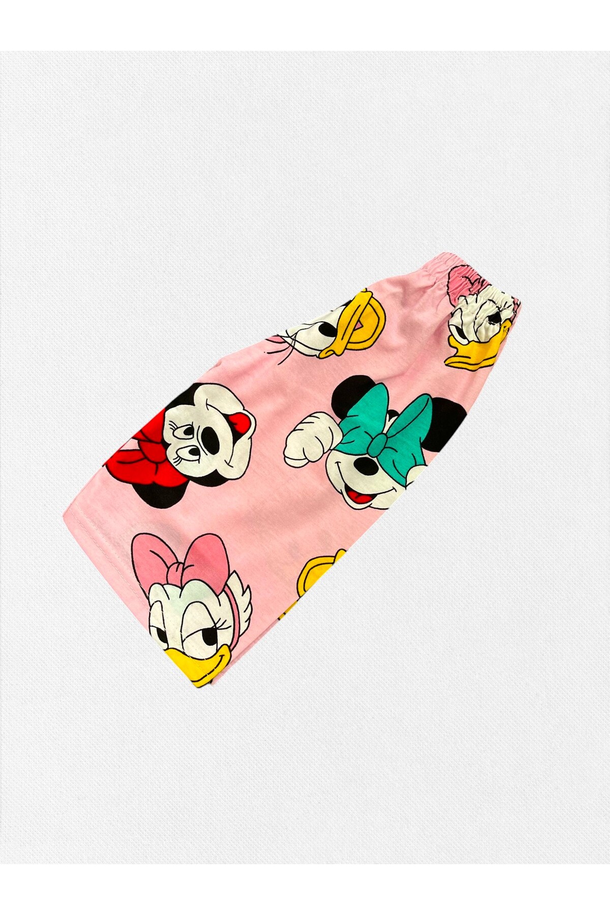 Fil Kids Kız Çocuk Pamuklu İnce Kumaş Pembe Renk Fiğür Kurdele Desenli Kısa Kollu Şortlu Yazlık Pijama Takımı fotoğrafı 5 (önizleme)