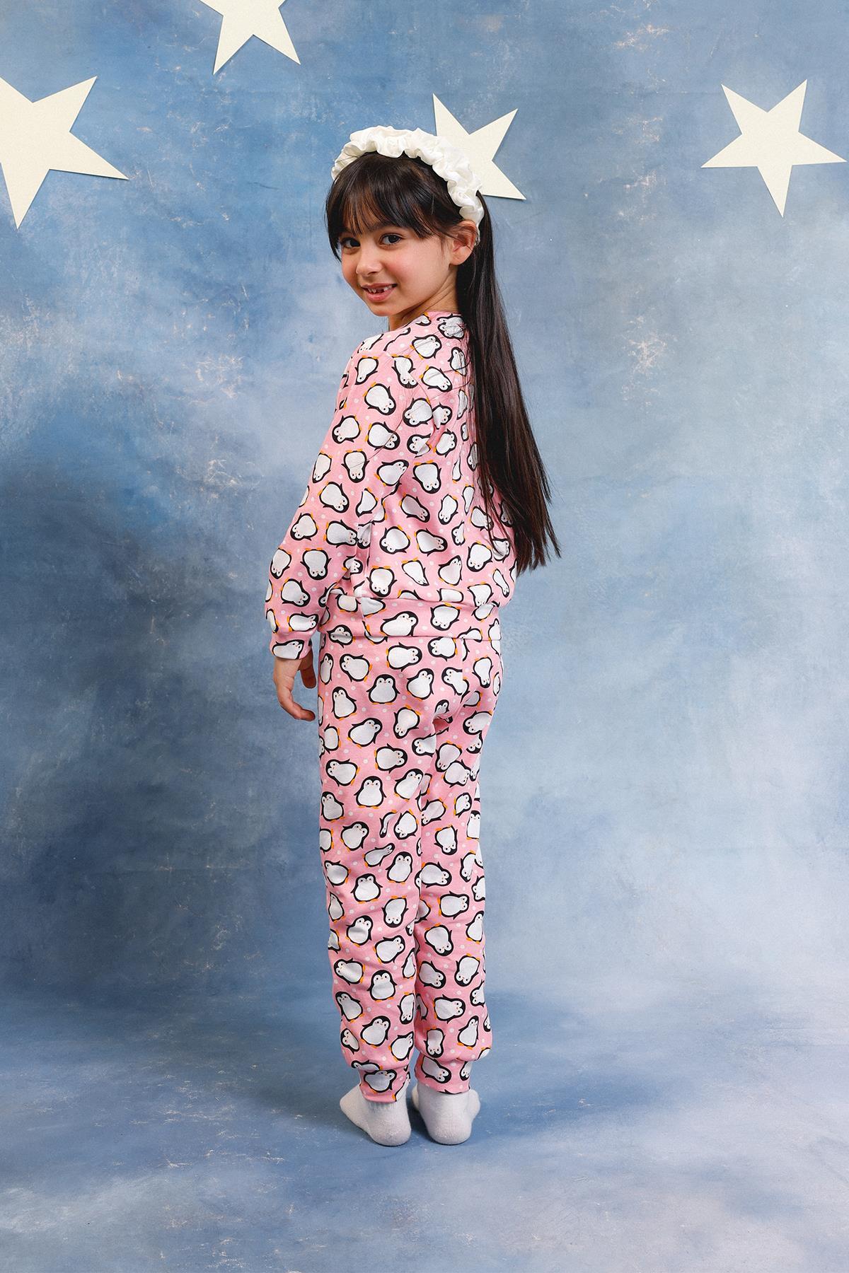 Perendi Kız Çocuk %100 Pamuk Pijama Takımı fotoğrafı 3 (önizleme)