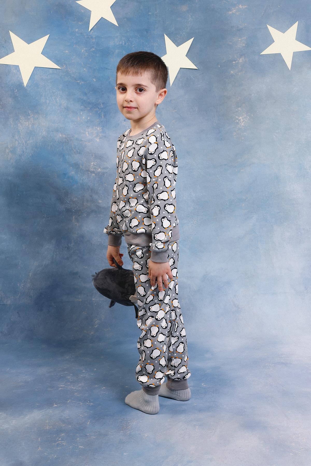 Perendi Erkek Çocuk %100 Pamuk Pijama Takımı fotoğrafı 4 (önizleme)