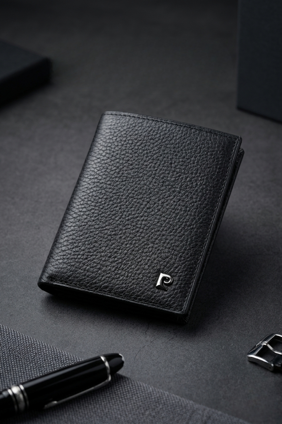 کیف پول مردانه چرم اصل مدل ۲۷۳۴، جا کارتی، FLOTUR-BLACK پیر کاردین کیف پول Pierre Cardin