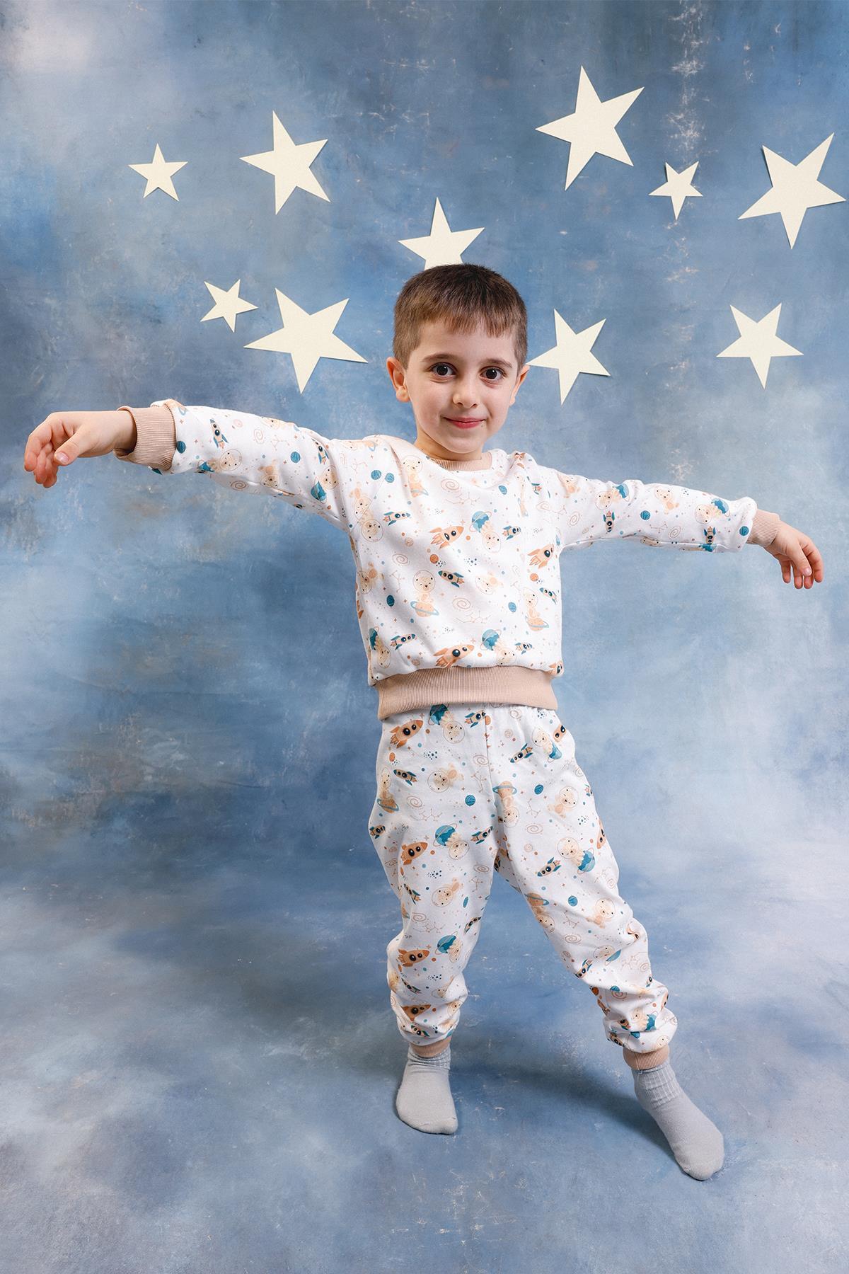 Perendi Erkek Çocuk %100 Pamuk Pijama Takımı fotoğrafı 7 (önizleme)