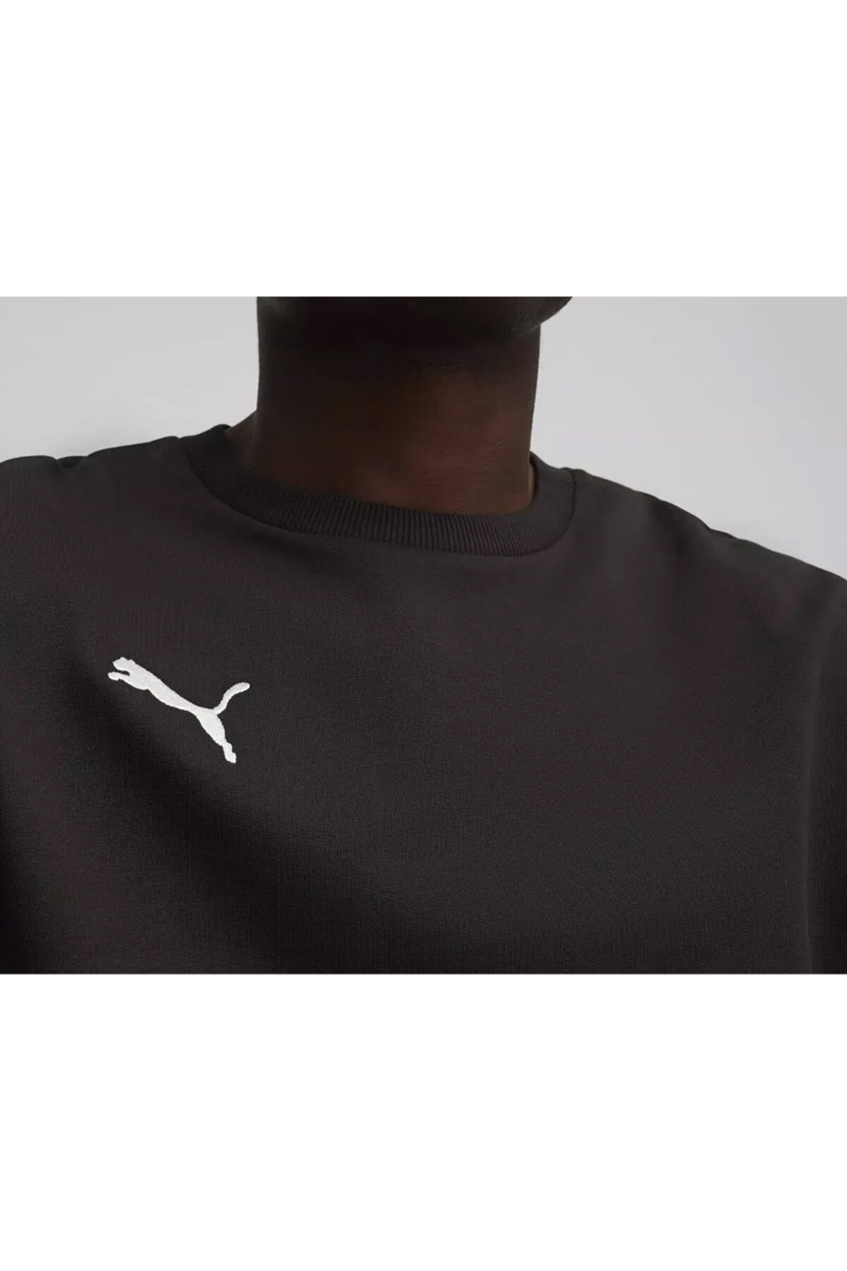 Puma TeamGOAL Casuals Crew Neck Sweatshirt 65859203 Siyah Unisex Üst görsel 5
