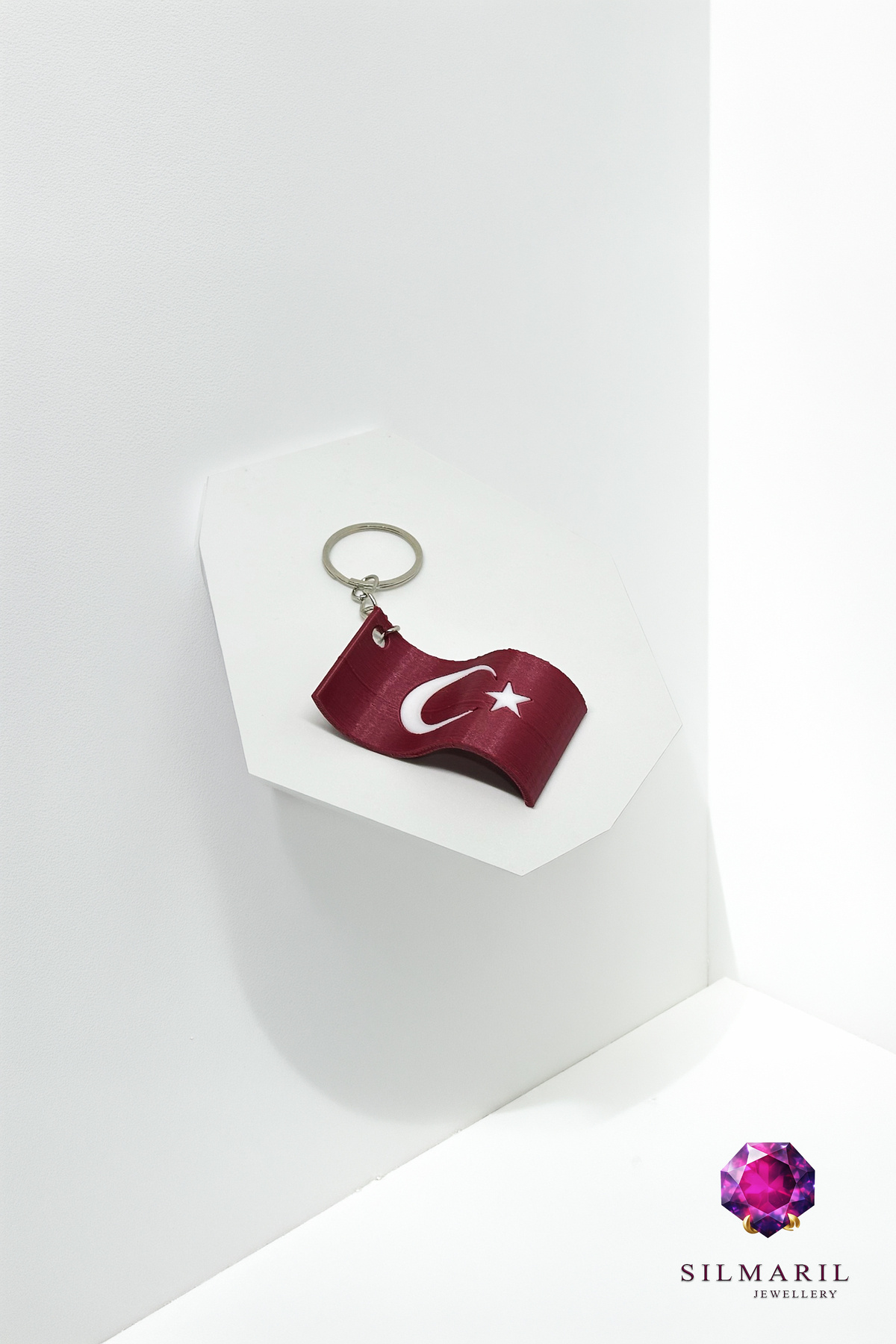 🇹🇷 Türk Bayrağı Ayyıldız Anahtarlık Dalgalı Tasarım Hediyelik Çanta Süsü Bag Charm Türkiye Temalı — Silmaril Store — Anahtarlık (7)