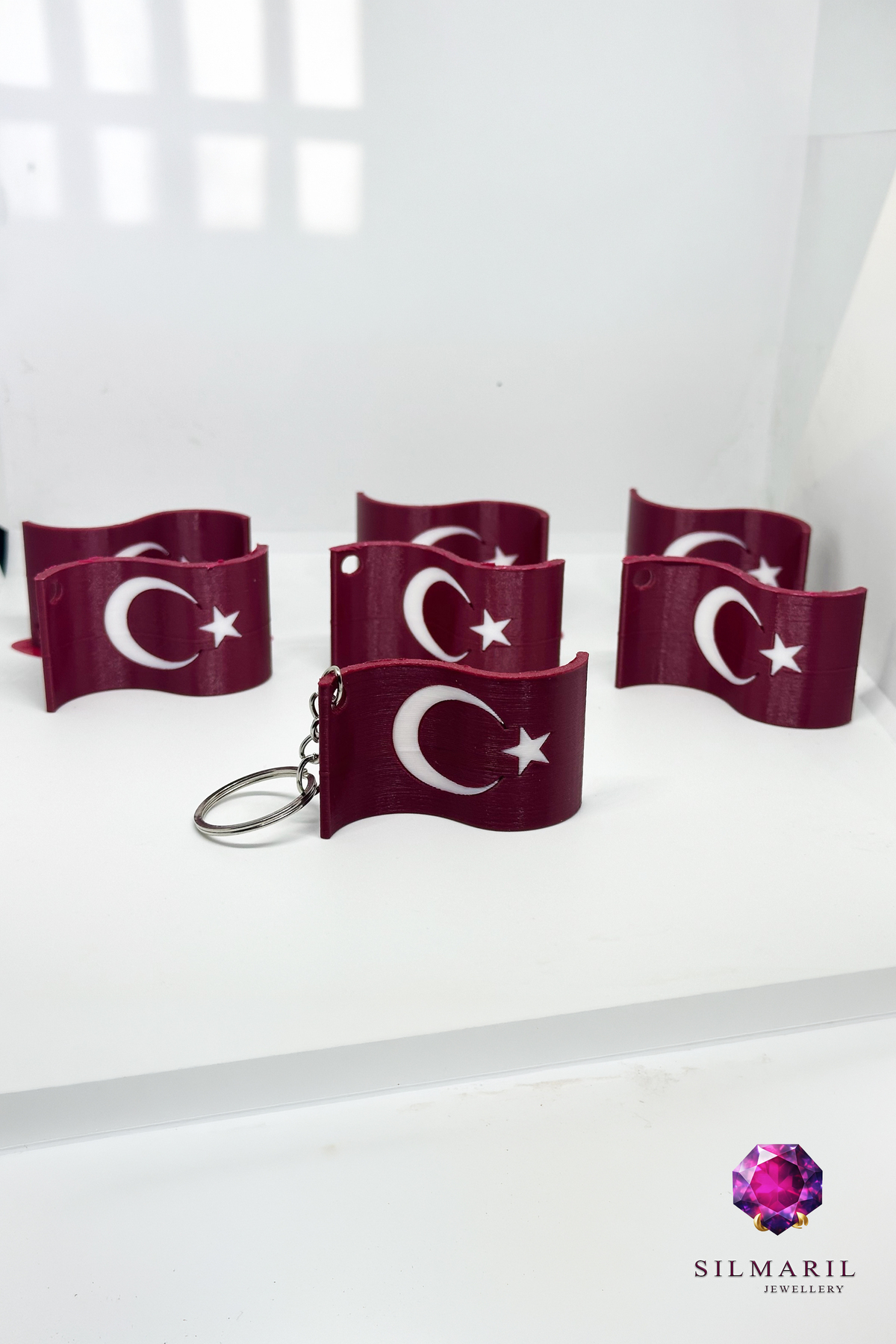 🇹🇷 Türk Bayrağı Ayyıldız Anahtarlık Dalgalı Tasarım Hediyelik Çanta Süsü Bag Charm Türkiye Temalı — Silmaril Store — Anahtarlık (8)