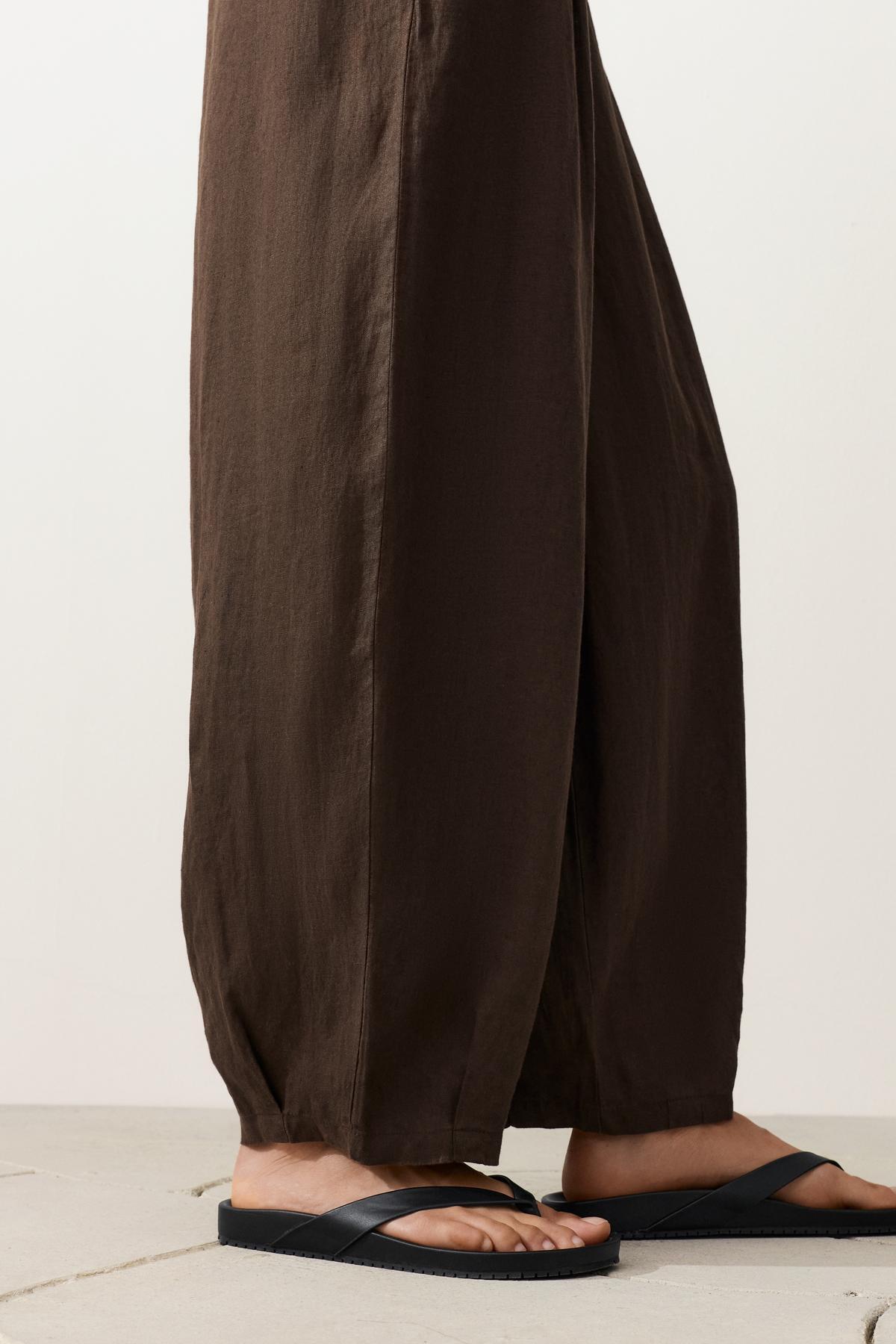 Oysho  %100 keten Balloon pantolon - Görsel 4