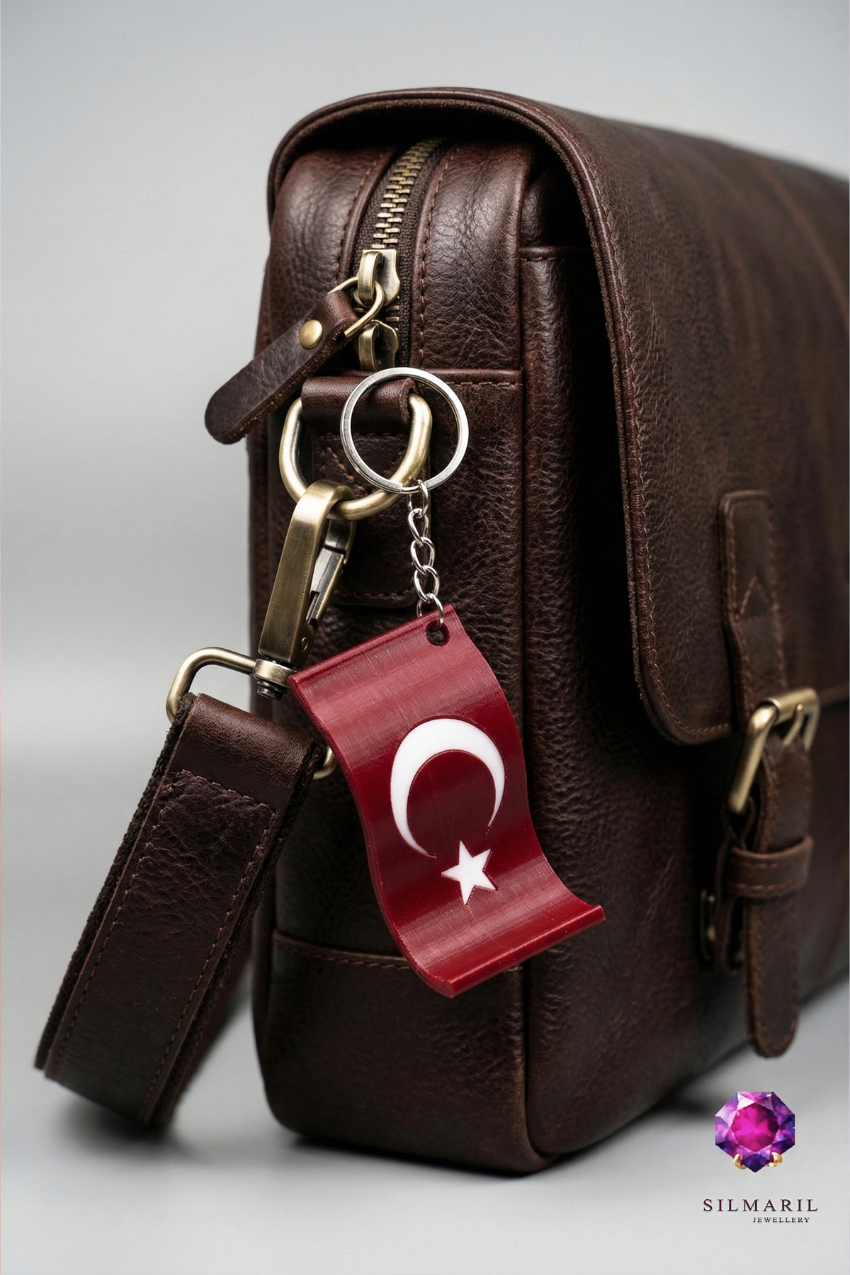 🇹🇷 Türk Bayrağı Ayyıldız Anahtarlık Dalgalı Tasarım Hediyelik Çanta Süsü Bag Charm Türkiye Temalı — Silmaril Store — Anahtarlık (6)