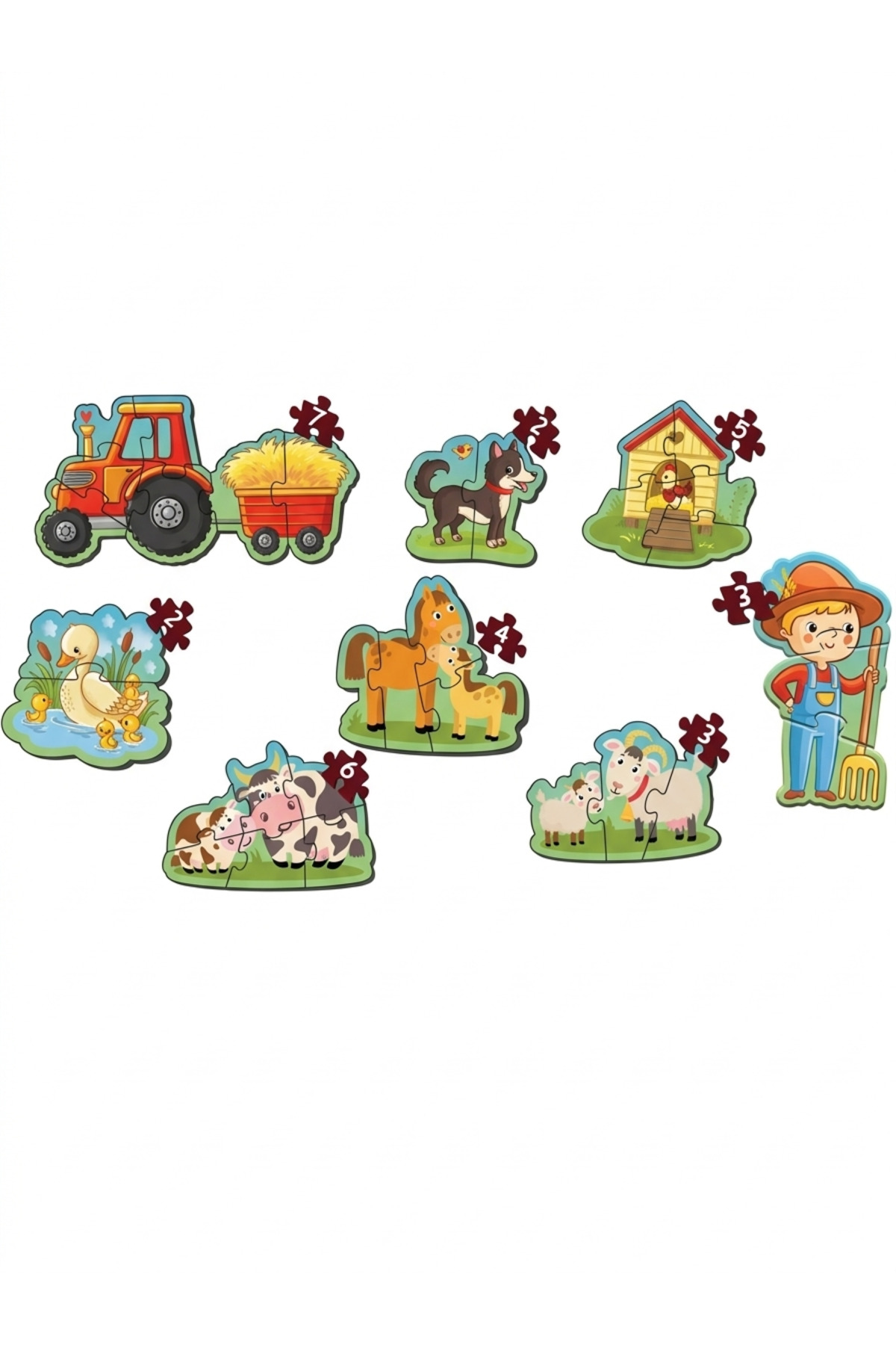 The Monarch Co DIYTOY Benim İlk Çiftlik Puzzlem | Eğitici Bebek Yapboz Seti | Çiftlik Hayvanları Zeka Oyuncağı fotoğrafı 2 (önizleme)