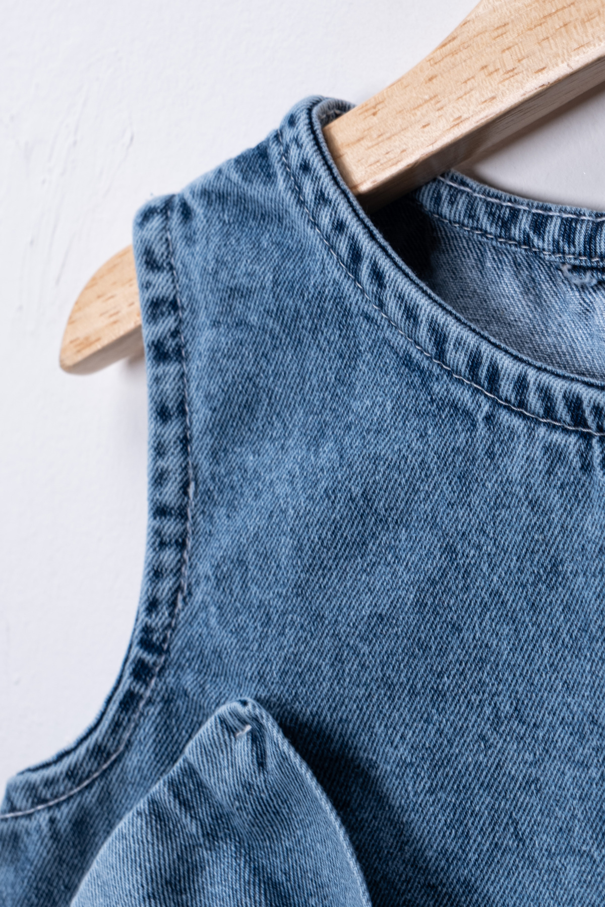 TİNY GOLDEN Kız Çocuk Kot Elbise Fiyonklu Denim Jile Günlük Elbise 3-10 Yaş fotoğrafı 4 (önizleme)