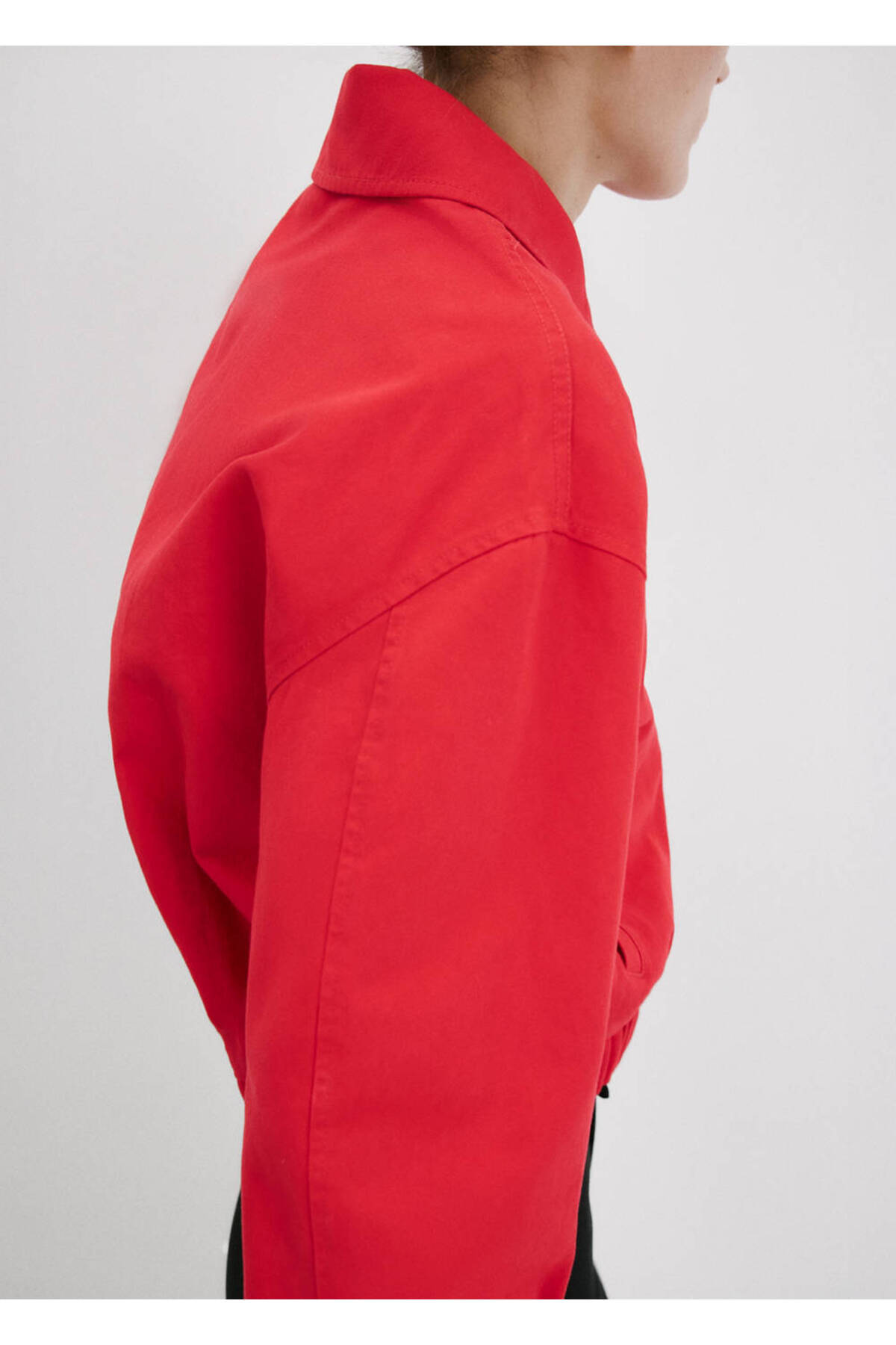 MANGO  Gömlek yakalı bomber ceket - Görsel 6