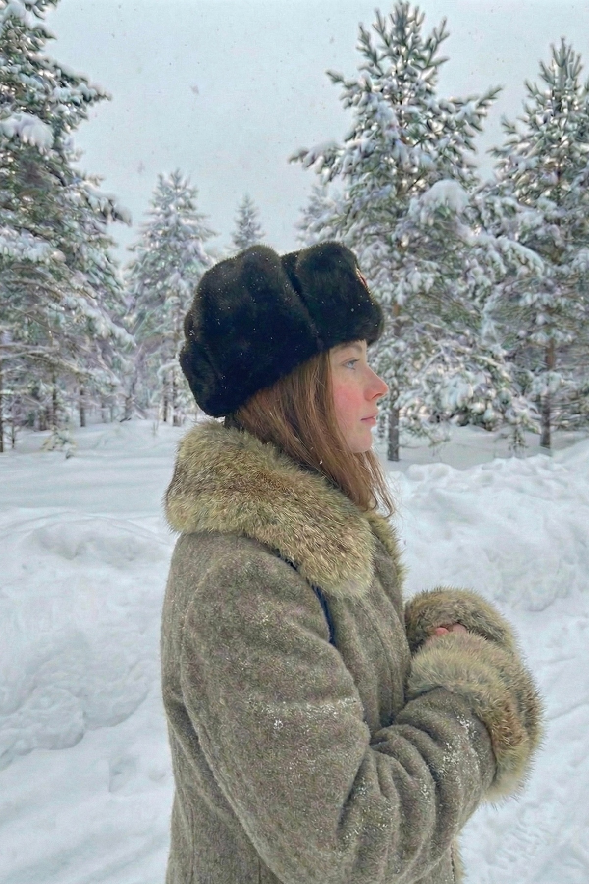 ATG Unisex Ushanka Peluş Siyah Rus Kalpağı - Kızıl Yıldız Detaylı Unisex Kış Modası Aksesuar görsel 5