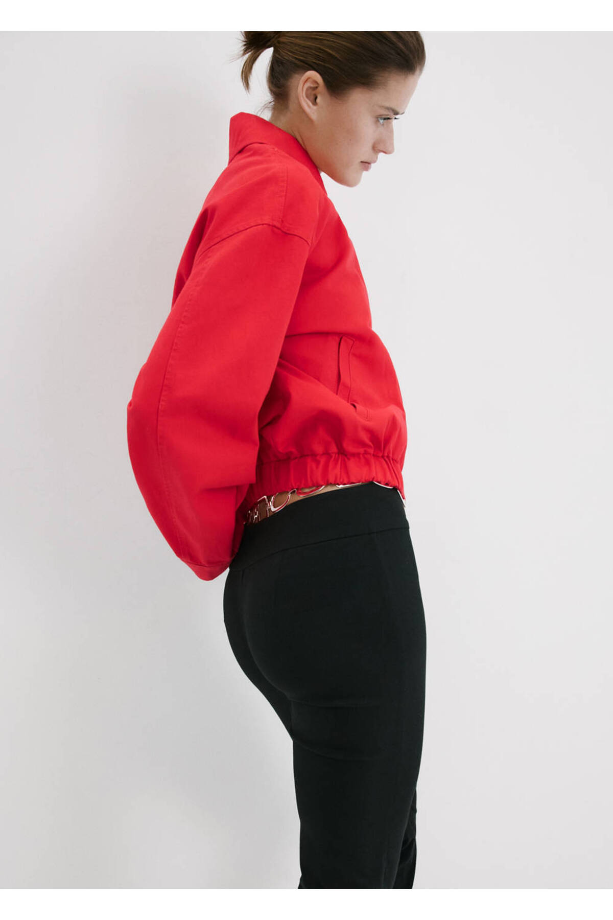 MANGO  Gömlek yakalı bomber ceket - Görsel 7