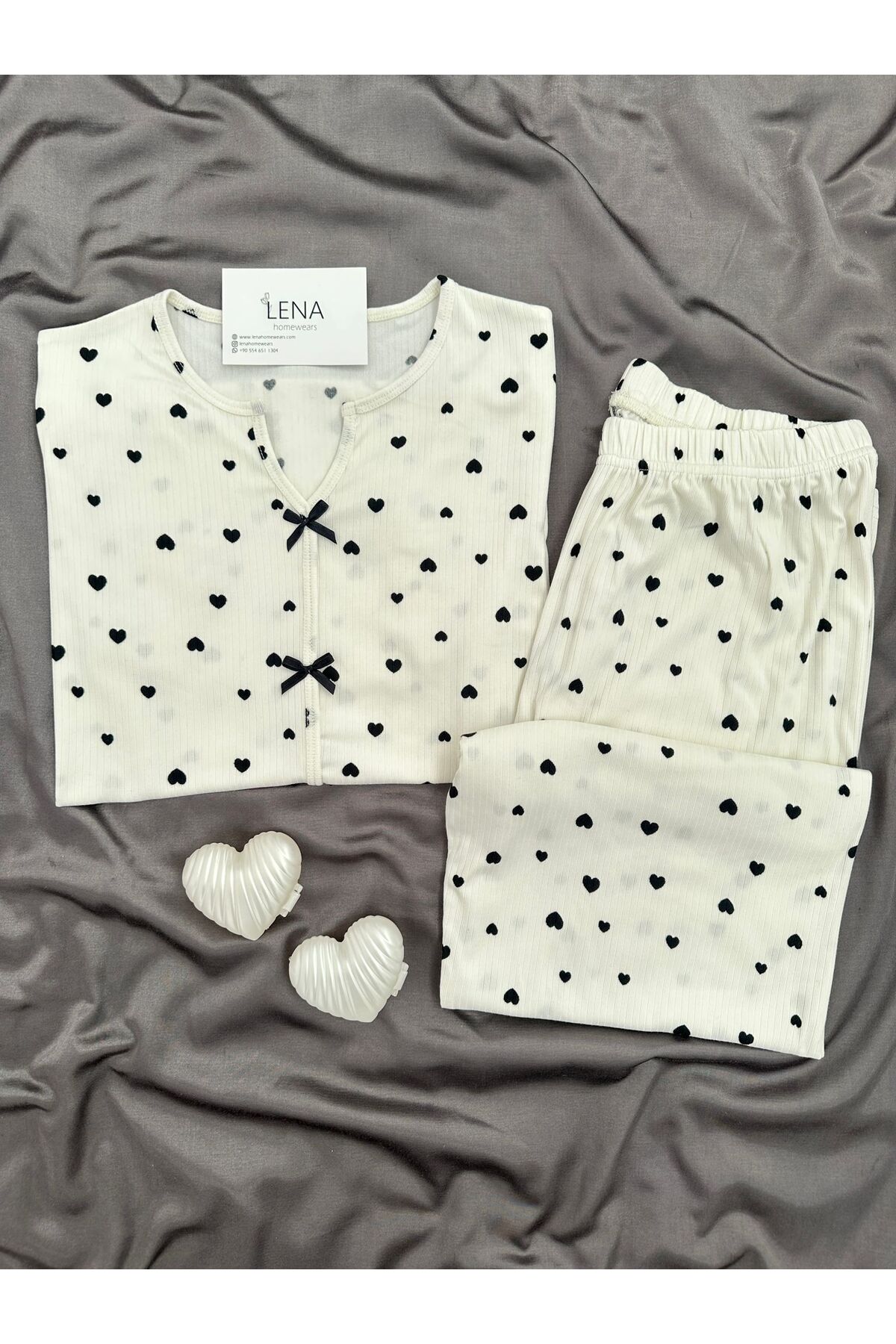 Women's Oslo Fabric Short Sleeve Patterned Pajamas Set