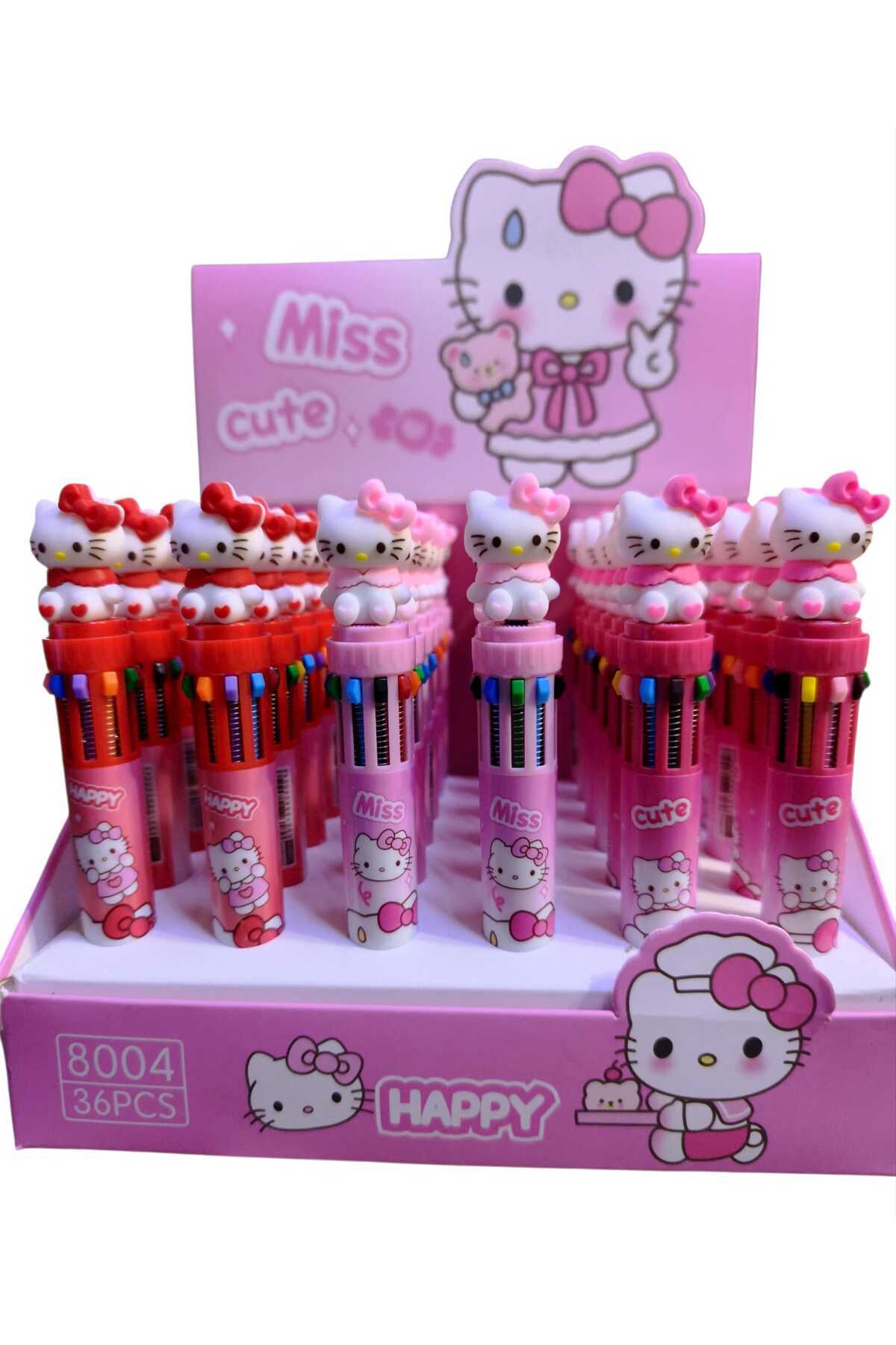 izmir yazici servis Hello Kitty 10 Renk Yazabilen Tükenmez Kalem 1