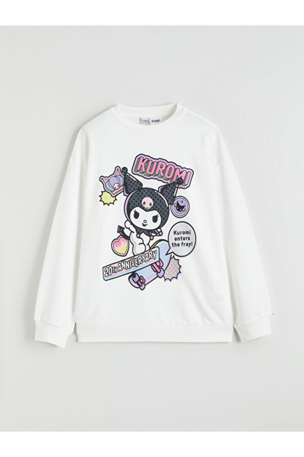 LC Waikiki Timeless Clothing & Zamansız Seçimler Sıfır Roba Yaka Kuromi Baskılı Kız Çocuk Sweatshirt fotoğrafı 2 (önizleme)