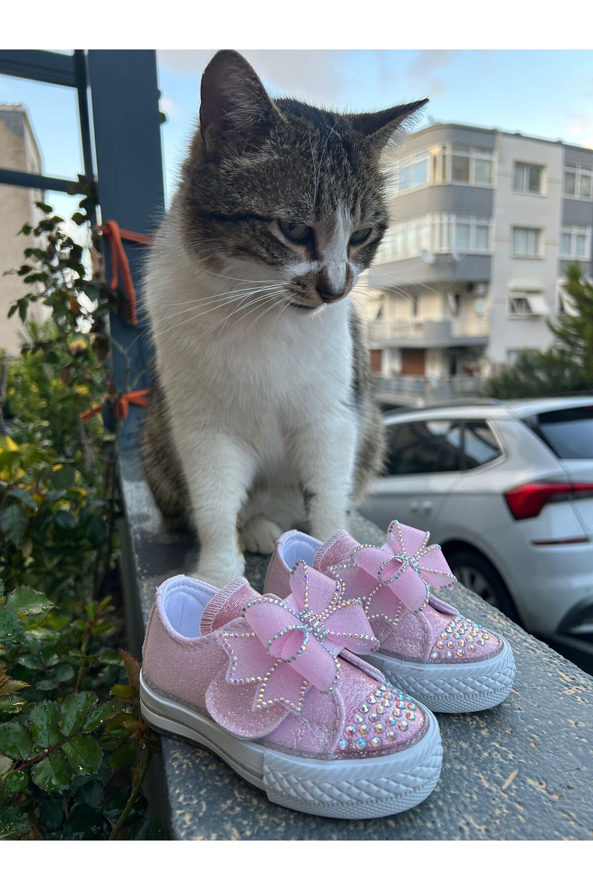 Scarpe Magiche Pembe Simli Fiyonk Sneaker fotoğrafı 7 (önizleme)
