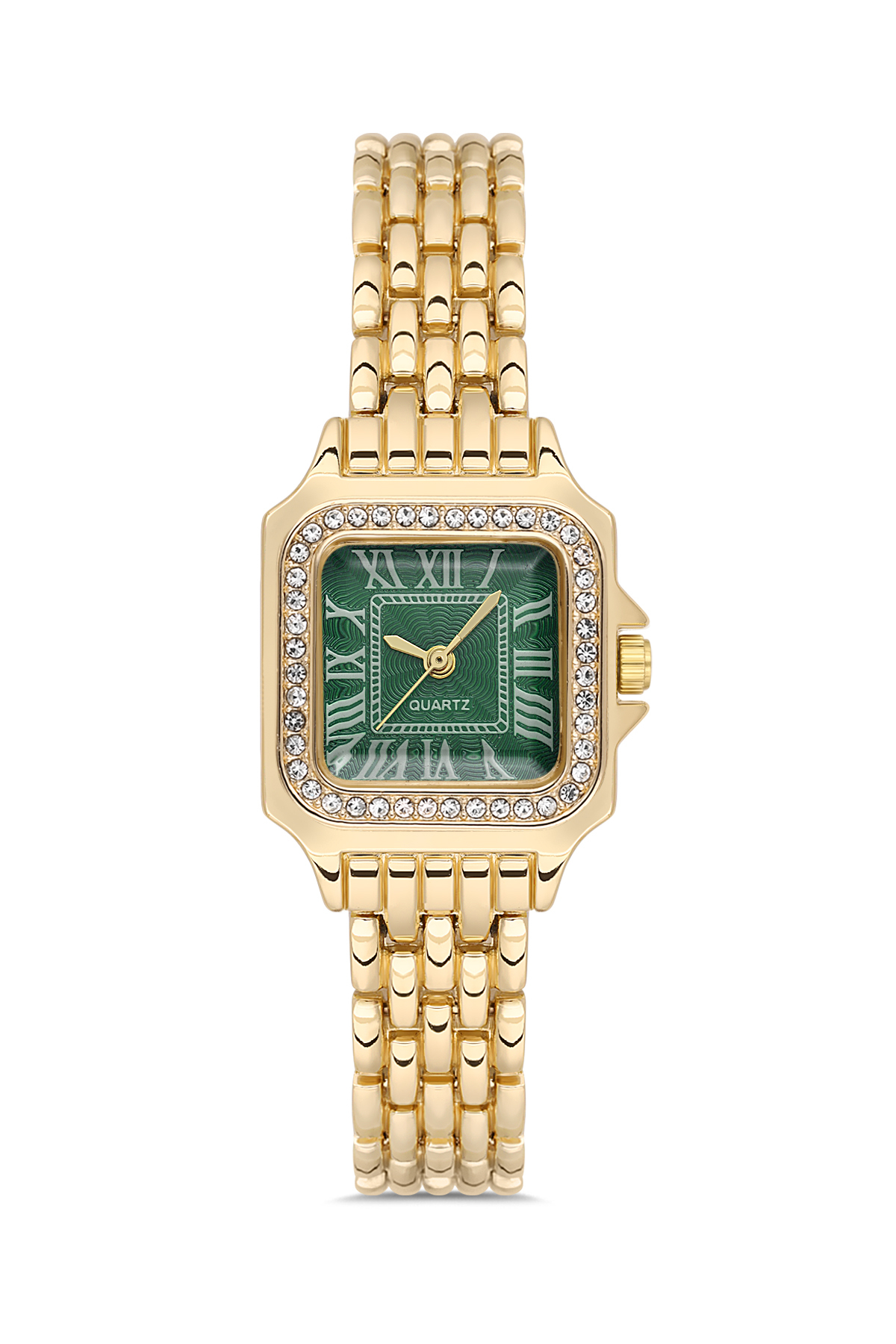 Women Square Rhinestone Minimal Wrist Watch TCTSR008107S0529
