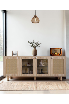 FLORADESİGN Pasific Konsol Led Aydınlatmalı Cam Kapaklı / Konsol / Çok Amaçlı...