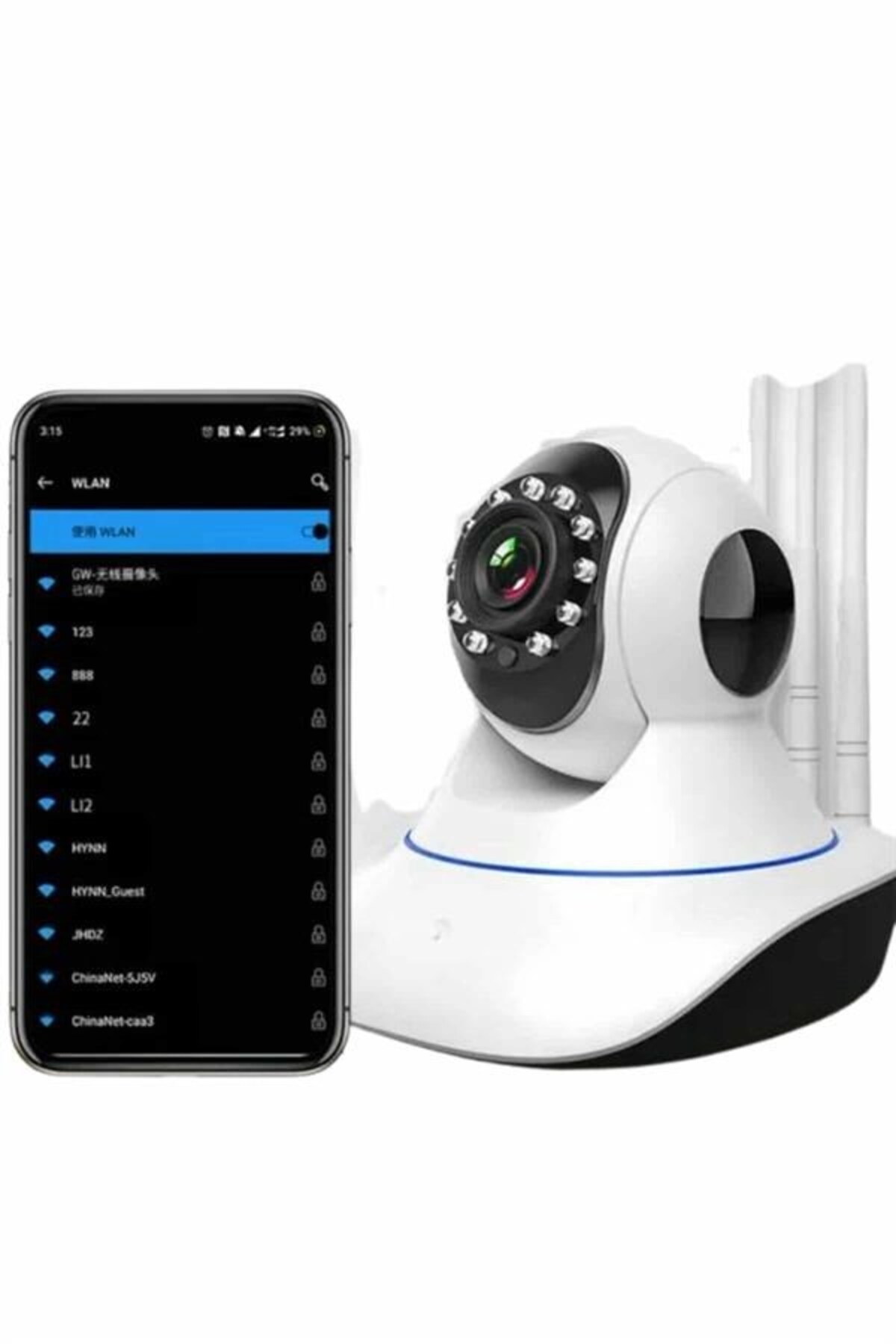 Urfakent Akıllı Gece Görüşlü Sensörlü Wifi Kamera Telefondan Takip Edilebilir fotoğrafı 3 (önizleme)