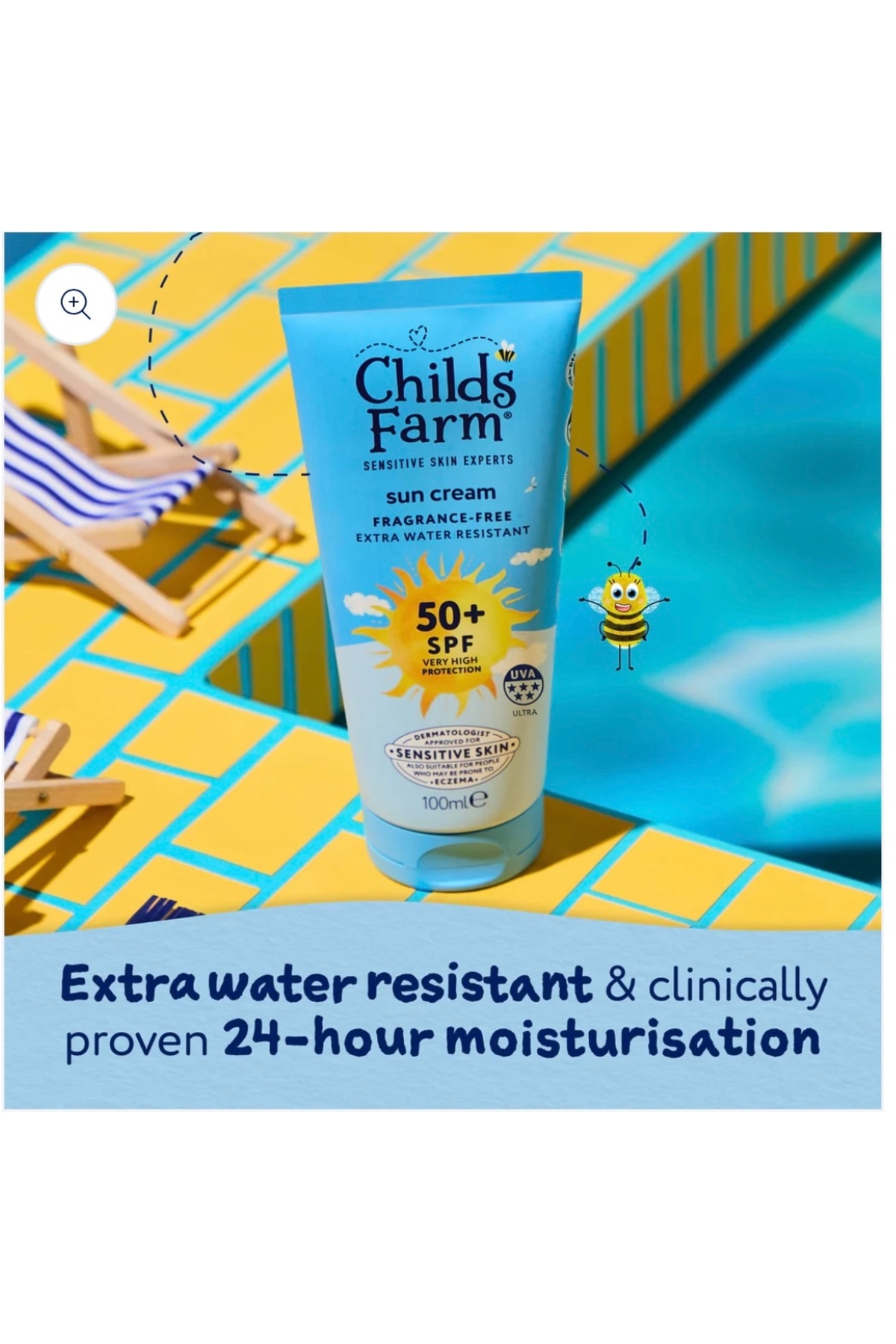 Childs Farm SPF 50+ Çocuk Güneş Kremi 100 ml Parfümsüz Hassas Ciltler İçin Suya Dayanıklı fotoğrafı 3 (önizleme)