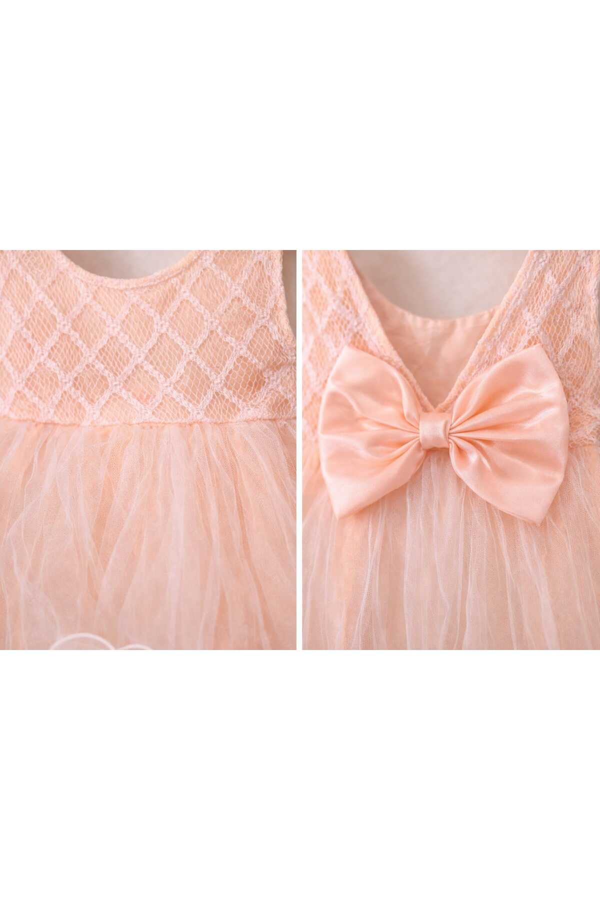 GHAND Kız Bebek Tüllü Dantelli Elbise 0-3 Ay Prenses Model Kabarık Tül Özel Gün Mevlütlük fotoğrafı 2 (önizleme)