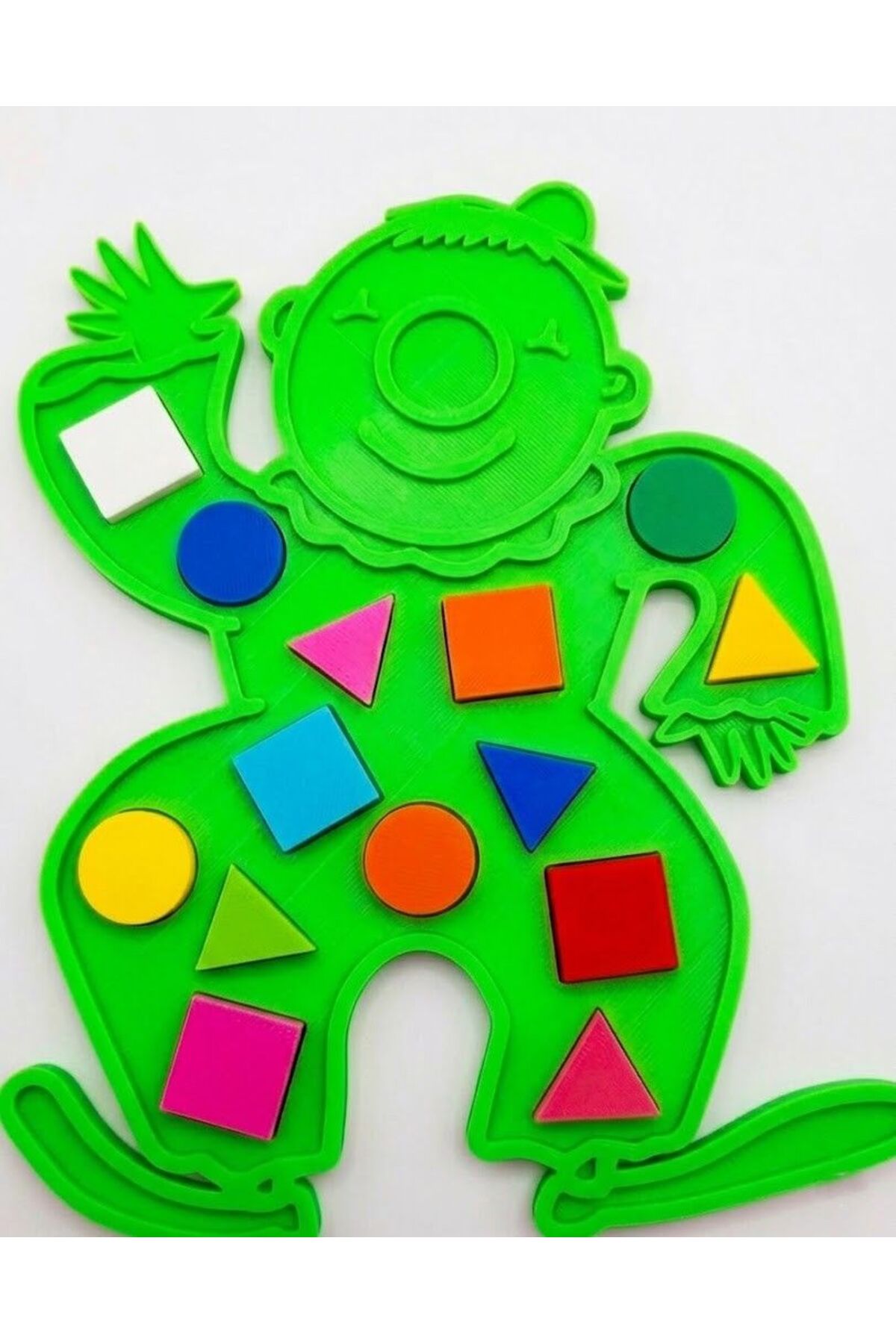 ARCANIUM Eğitici Geometrik Şekiller - Renkli Şekil Eşleştirme - Zeka Geliştirici Çocuk Puzzle -YEŞİL fotoğrafı 2 (önizleme)