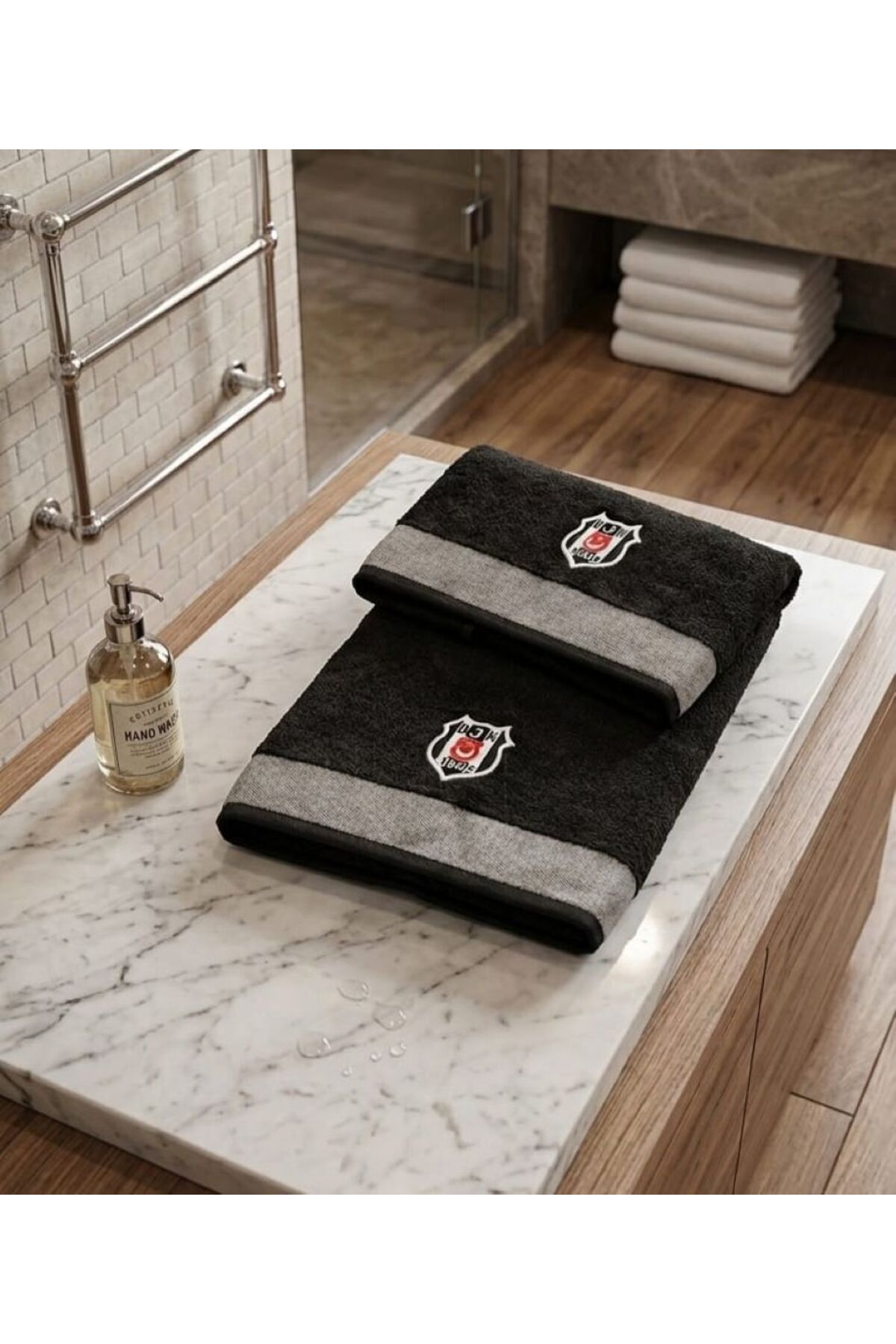 NEW SEASON LICENSED BEŞİKTAŞ BÜLÜK BATHROOM-FACE TOWEL SET OF 2