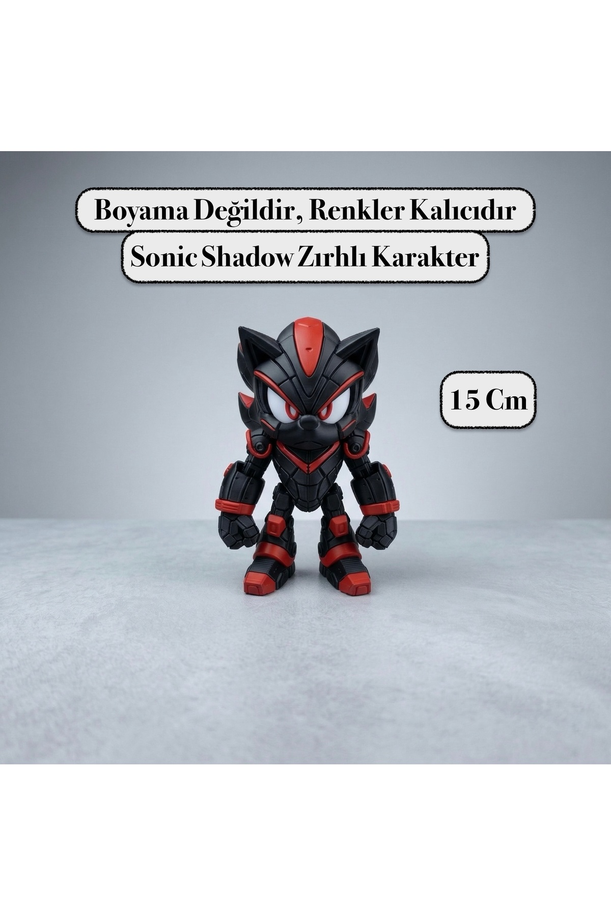 3DcraftTr Sonic Shadow Zırhlı Karakter Heykeli - Koleksiyonluk